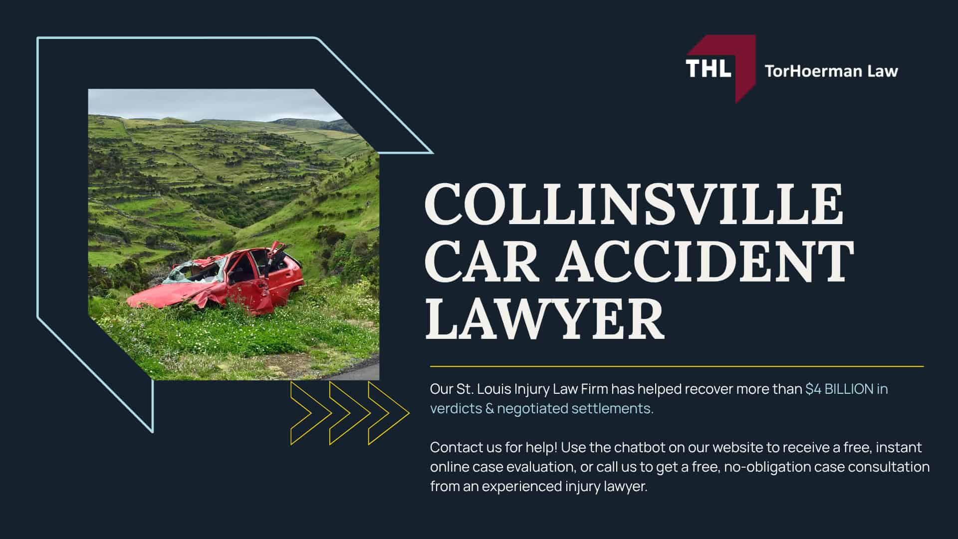 Collinsville Car Accident Lawyer; Six Steps to Take After Your Car Accident in Collinsville, IL; Common Causes of Car Accidents in Collinsville, IL; How Do I Receive Compensation For My Injuries; Illinois is Fighting Distracted Driving; TORHOERMAN LAW Most Reliable Collinsville Car Accident Lawyer; What To Do After a Car Accident in Collinsville; Common Types and Causes of Car Accidents in Collinsville; Common Car Accident Injuries; How a Collinsville Car Accident Lawyer Can Help; How Much Does It Cost To Hire a Car Accident Lawyer; The Legal Process of Collinsville Car Accident Cases; Do You Qualify for a Car Accident Claim; Gathering Evidence for a Car Accident Case; Damages in Car Accident Cases; TorHoerman Law_ Collinsville Car Accident Lawyers
