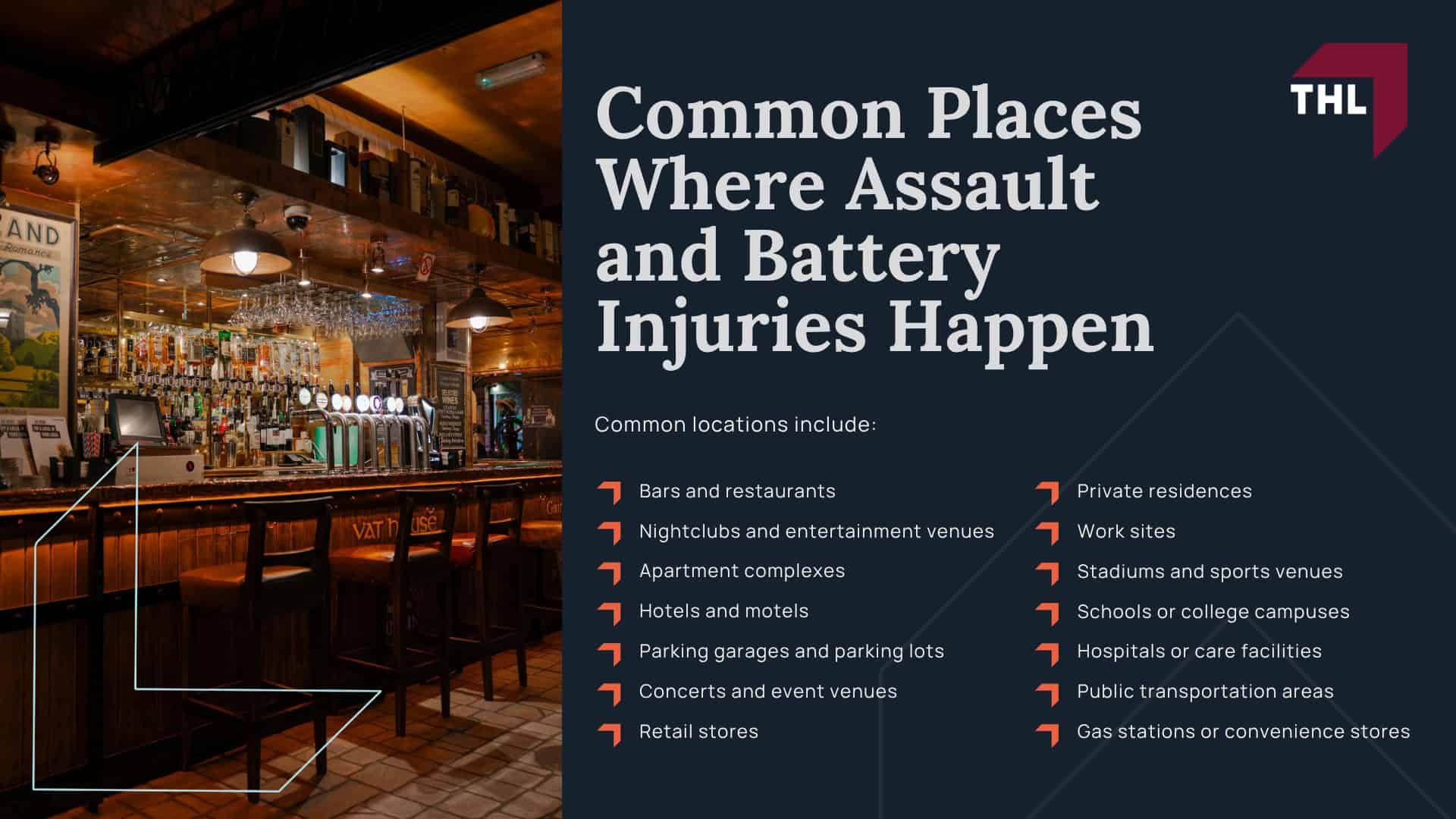 Common Places Where Assault and Battery Injuries Happen