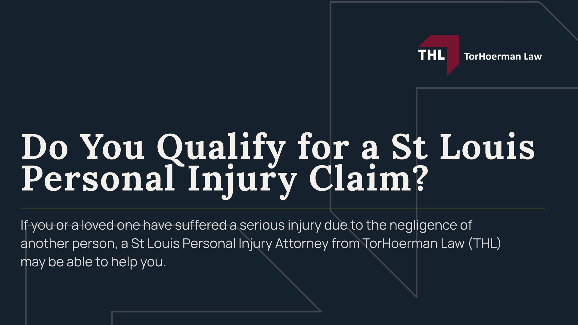 What types of St Louis personal injury claims can TorHoerman Law assist me with; Meet Our St Louis Personal Injury Attorneys; Our Founder and Experienced St. Louis Car Accident Lawyer_ Tor Hoerman; How Can a St Louis Personal Injury Lawyer from TorHoerman Law Help You; How Much Does it Cost to Hire a St Louis Personal Injury Lawyer from TorHoerman Law; Personal Injury Case Results Achieved by TorHoerman Law (THL); What is the Process of a St Louis Personal Injury Lawsuit; Do You Qualify for a St Louis Personal Injury Claim