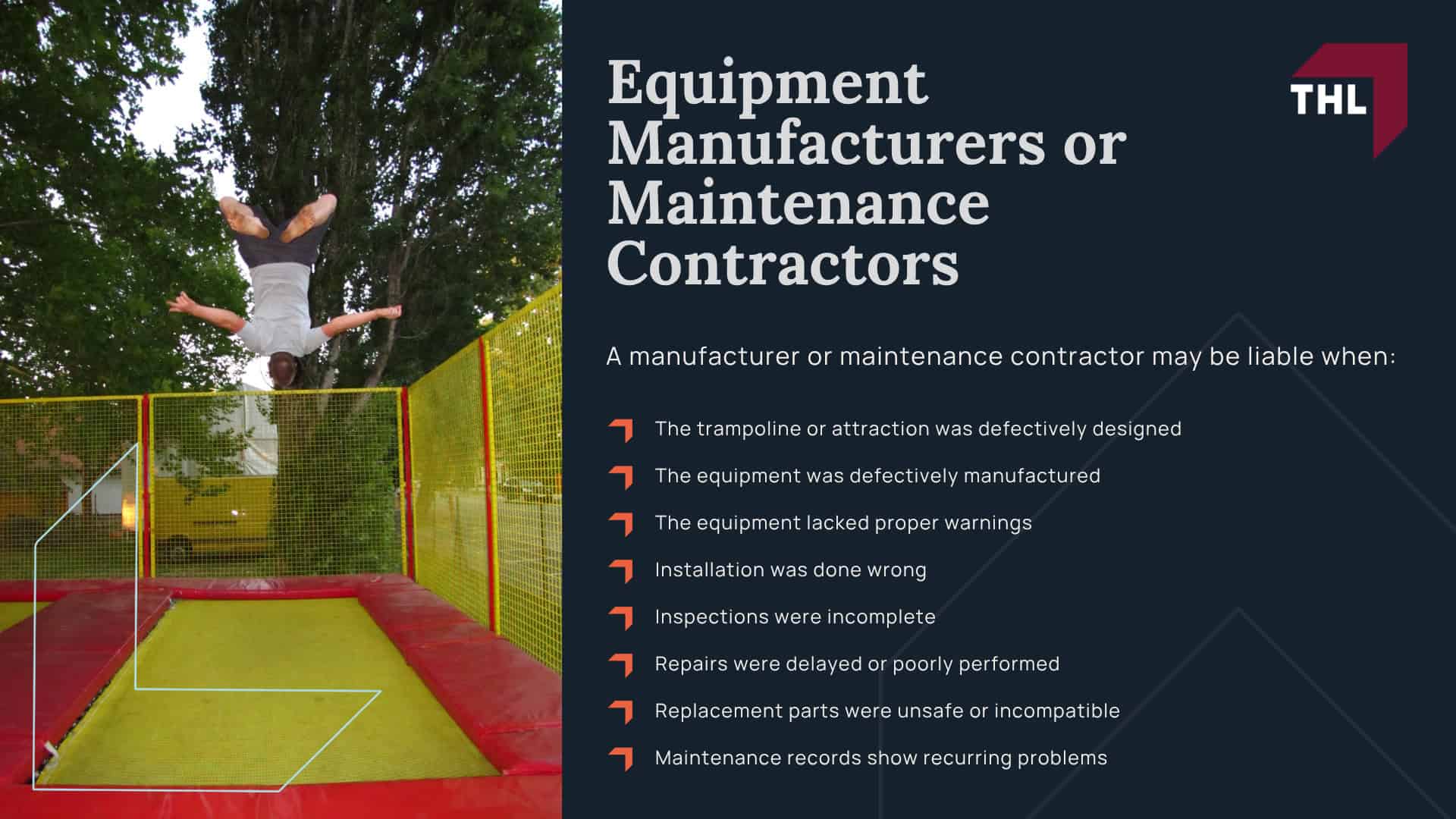 Trampoline Park Injury Lawsuits_ Was Your Child Injured; When a Trampoline Park Injury May Lead to a Lawsuit; Unsafe Equipment or Poor Maintenance; Lack of Supervision or Overcrowding; Lack of Supervision or Overcrowding (2); Common Injuries Suffered at Trampoline Parks; Can You Sue After Signing a Waiver; Why a Signed Waiver Does Not Automatically End Your Case; Lawsuits Involving Injured Children; Who May Be Liable in a Trampoline Park Injury Claim; Who May Be Liable in a Trampoline Park Injury Claim (2); Equipment Manufacturers or Maintenance Contractors