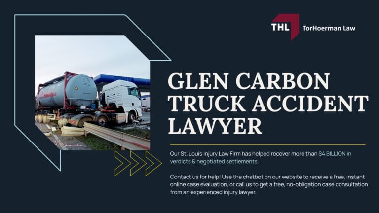 Glen Carbon Truck Accident Lawyer; What To Do After A Truck Accident In Glen Carbon; Common Types of Truck Accidents; Common Truck Accident Injuries; How A Glen Carbon Truck Accident Lawyer Can Help; How Much Does It Cost To Hire A Truck Accident Lawyer; The Legal Process Of Glen Carbon Truck Accident Cases; Fatal Truck Accidents And Wrongful Death Claims In Glen Carbon; Who Can Be Liable For A Truck Accident In Illinois (2); Evidence In A Glen Carbon Truck Accident Case; Damages In Truck Accident Cases; TorHoerman Law_ Glen Carbon Truck Accident Lawyers