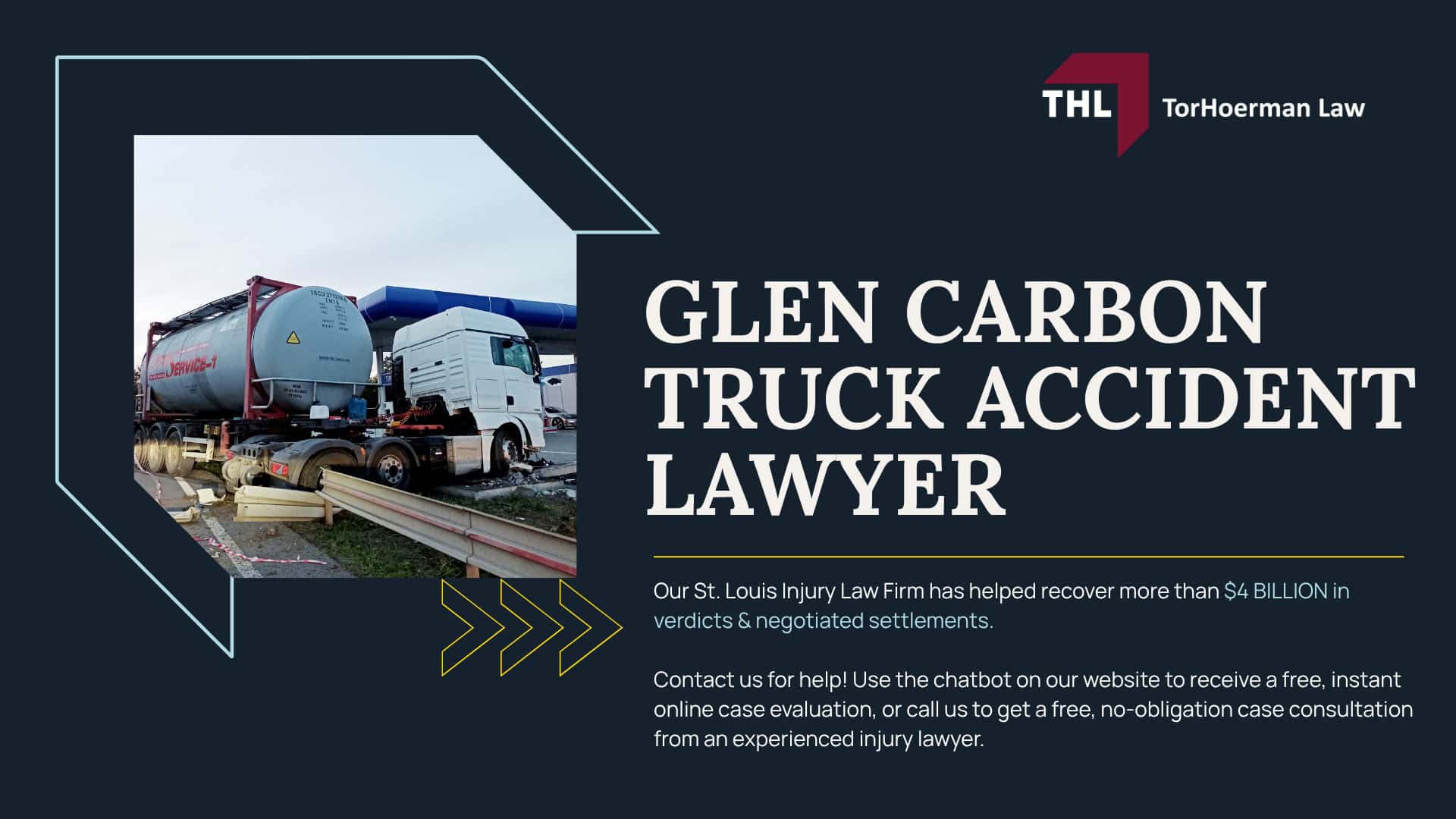 Glen Carbon Truck Accident Lawyer; What To Do After A Truck Accident In Glen Carbon; Common Types of Truck Accidents; Common Truck Accident Injuries; How A Glen Carbon Truck Accident Lawyer Can Help; How Much Does It Cost To Hire A Truck Accident Lawyer; The Legal Process Of Glen Carbon Truck Accident Cases; Fatal Truck Accidents And Wrongful Death Claims In Glen Carbon; Who Can Be Liable For A Truck Accident In Illinois (2); Evidence In A Glen Carbon Truck Accident Case; Damages In Truck Accident Cases; TorHoerman Law_ Glen Carbon Truck Accident Lawyers