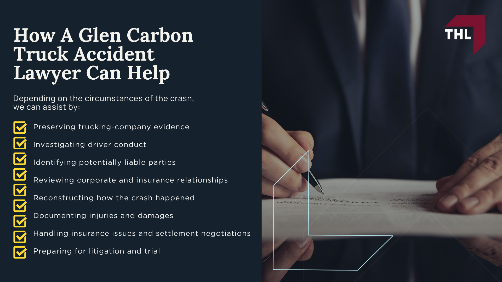 What To Do After A Truck Accident In Glen Carbon; Common Types of Truck Accidents; Common Truck Accident Injuries; How A Glen Carbon Truck Accident Lawyer Can Help