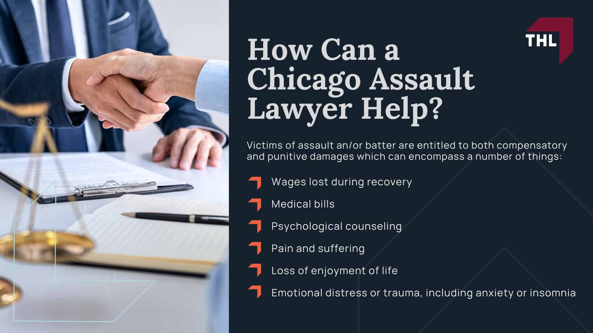 Defining Assault & Battery; Intentional Tort Terms to Know;  What is the Difference Between Criminal & Civil Court; What Else Should I Know About Assault & Battery; Types of Assault and Battery; Proving the Accuser’s Intent; How Can a Chicago Assault Lawyer Help