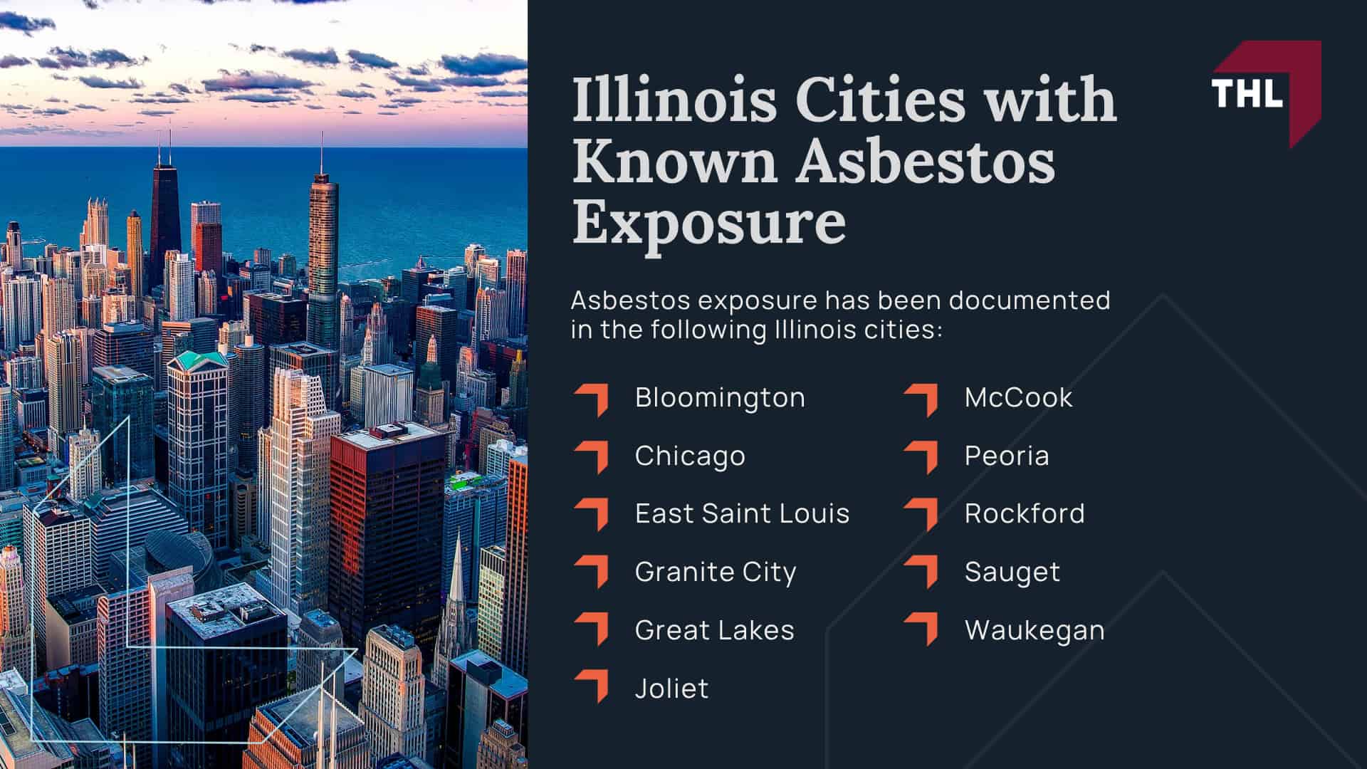 What Causes Mesothelioma; Mesothelioma & Exposure to Asbestos; What is Asbestos; Where Can You Be Exposed to Asbestos in Chicago; How Does Asbestos Cause Cancer; What are the Common Symptoms of Mesothelioma; Asbestos & Mesothelioma Statistics in Chicago; Chicago Workplace Asbestos Exposure; Asbestos Superfund Sites in Illinois; Illinois Cities with Known Asbestos Exposure