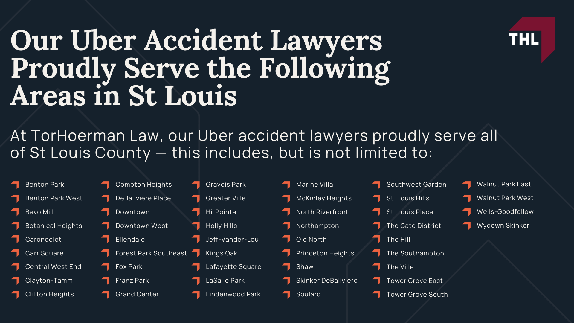 Meet Our Team of St. Louis Uber Accident Lawyers; Our Founder and Experienced St. Louis Car Accident Lawyer_ Tor Hoerman; How Much Does it Cost to Hire a Rideshare Accident Attorney from TorHoerman Law; What to Do After an Uber Accident in St Louis_ Steps to Take; What is the Legal Process for Uber or Lyft Accident Claims in St Louis; Gathering Evidence for an Uber Accident Case; Common Damages in an Uber Accident Claim; TorHoerman Law_ Experienced St Louis Slip and Fall Lawyer; Our Uber Accident Lawyers Proudly Serve the Following Areas in St Louis