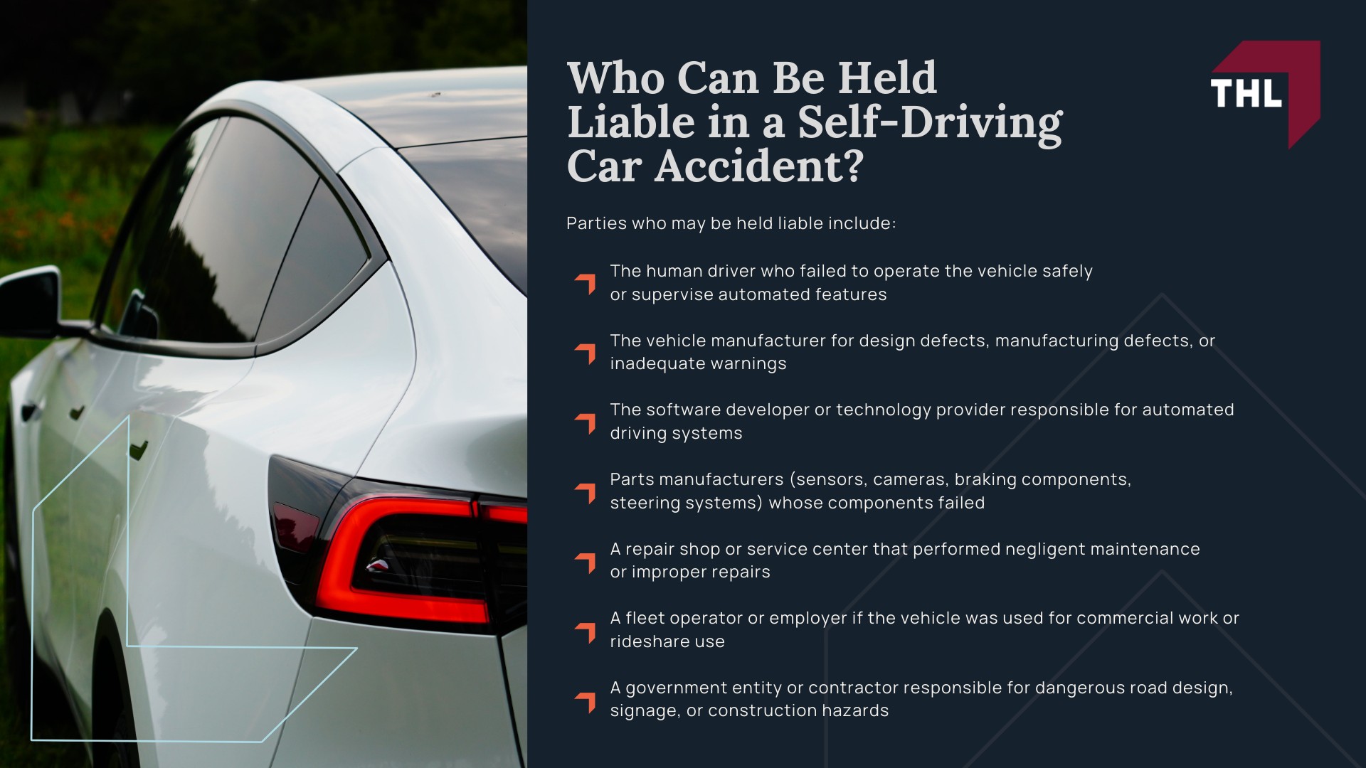 Self-Driving Car Accident Lawyer - What Is a Self-Driving Car Accident - torhoerman law; Self-Driving Car Accident Lawyer - Definitions and Levels of Automation - torhoerman law; Self-Driving Car Accident Lawyer - Common Scenarios Where These Crashes Occur - torhoerman law; Self-Driving Car Accident Lawyer - Do You Qualify for a Self-Driving Car Accident Claim - torhoerman law; Self-Driving Car Accident Lawyer - Gathering Evidence for a Self-Driving Car Accident Case - torhoerman law; Self-Driving Car Accident Lawyer - Damages in Self-Driving Car Accident Claims - torhoerman law; Self-Driving Car Accident Lawyer - Who Can Be Held Liable in a Self-Driving Car Accident - torhoerman law