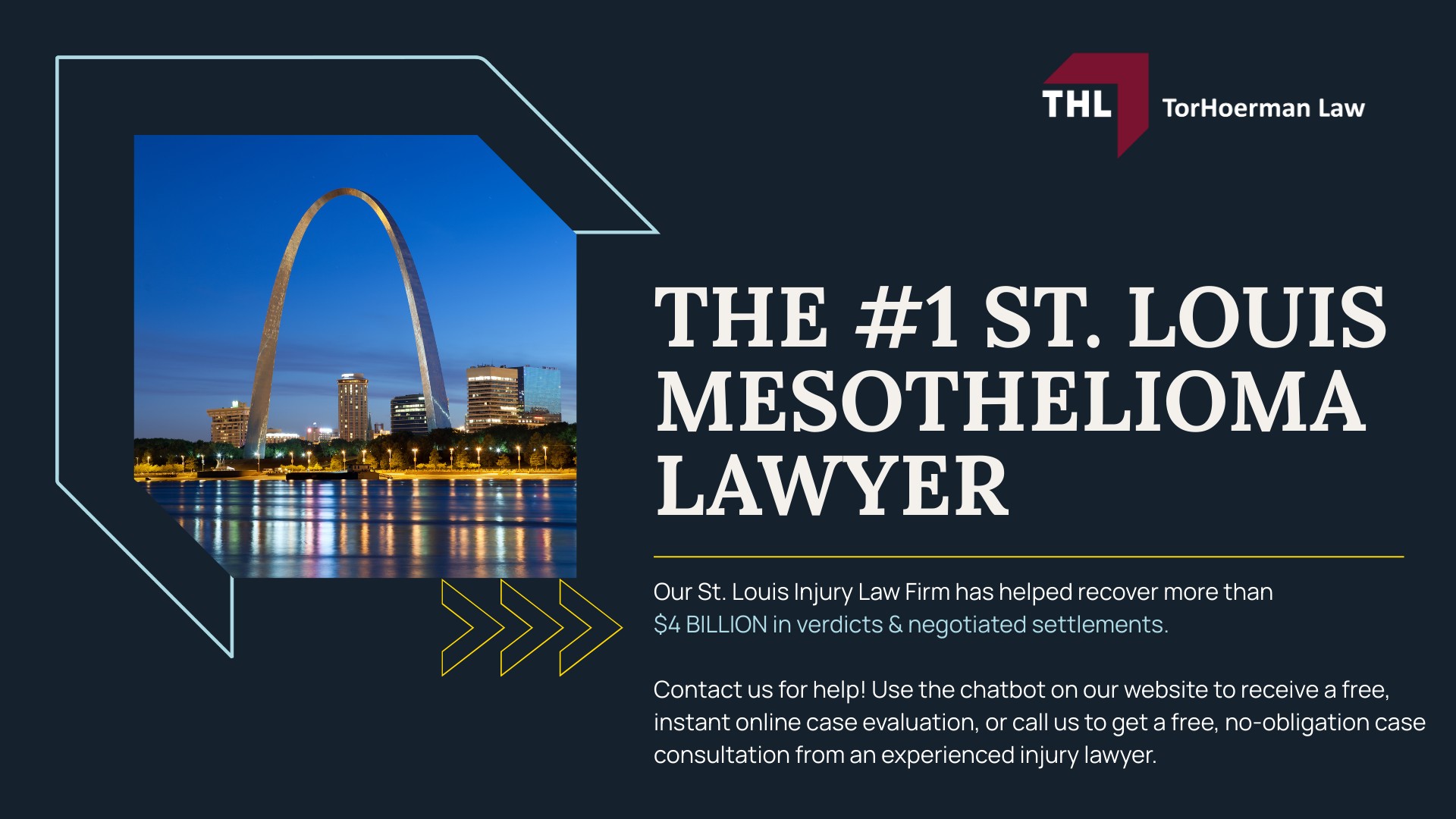 About Mesothelioma; Common Cause of Mesothelioma in St. Louis; Asbestos Exposure; What is Asbestos; Asbestos Exposure in St. Louis; How Does Asbestos Exposure Cause Mesothelioma; Symptoms of Mesothelioma; Car Accidents in St Louis By The Numbers; St. Louis Workplace Asbestos Exposure; Asbestos Superfund Sites in Missouri; Filing a St. Louis Mesothelioma Lawsuit; Hiring a St. Louis Workers Compensation Lawyer ; TorHoerman Law_ Filing a St. Louis Mesothelioma Lawsuit; The #1 St. Louis Workers Compensation Attorney - FEATURED IMAGE - TorHoerman Law