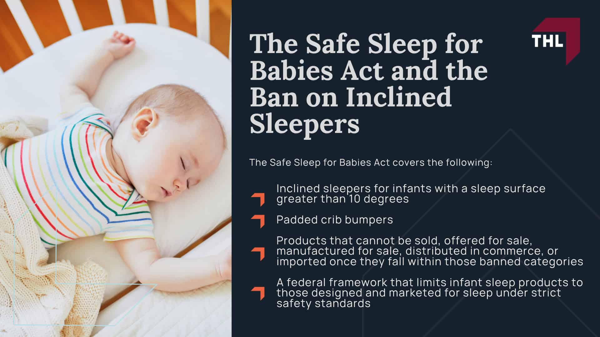Baby Sleeper Lawsuit Overview; Which Baby Sleepers Have Been Recalled or Linked to Lawsuits; Why Inclined Baby Sleepers Are Dangerous; The Safe Sleep for Babies Act and the Ban on Inclined Sleepers