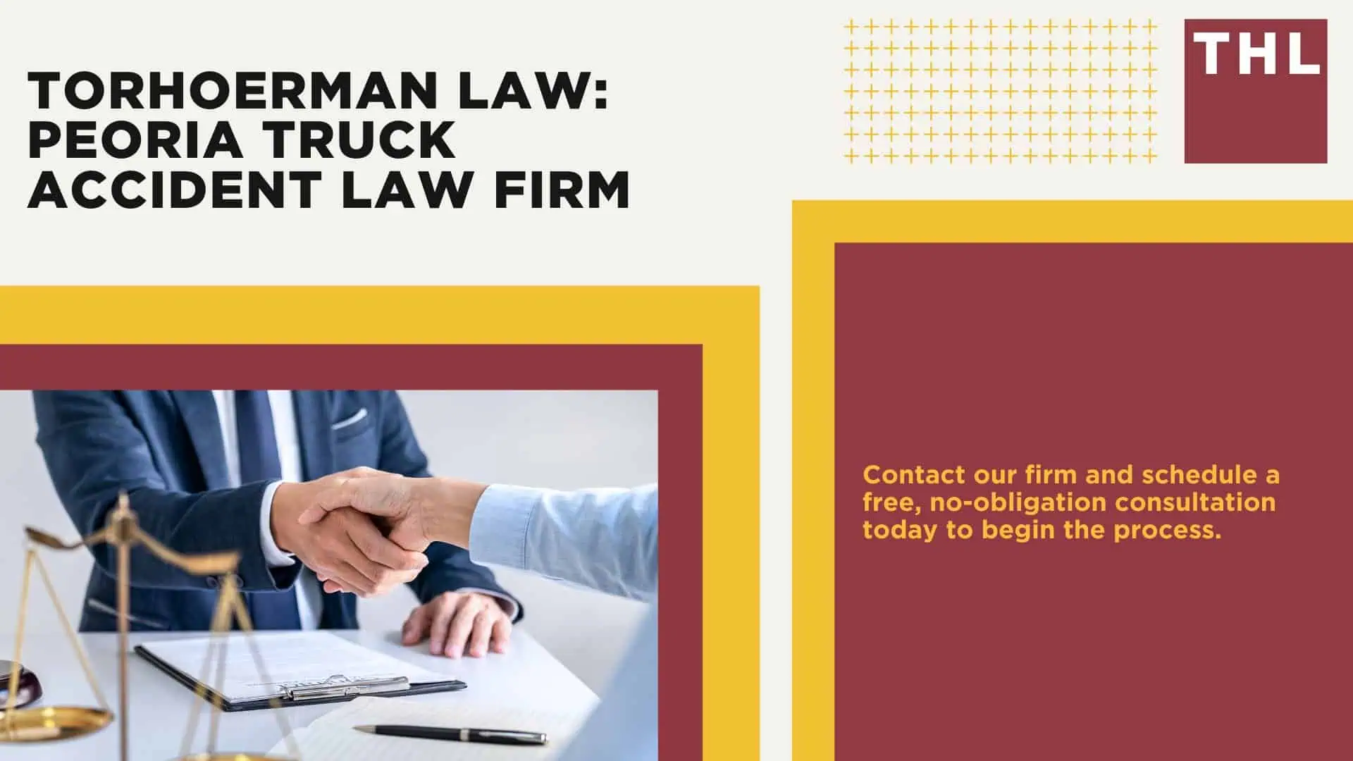 Peoria Truck Accident Lawyer; Illinois Truck Accident Statistics; Hiring a Peoria Truck Accident Lawyer; How to File a Peoria Truck Accident Lawsuit; How Much is My Peoria Truck Accident Lawsuit Worth; Common Causes of Truck Accidents in Peoria, IL; TorHoerman Law- Peoria Truck Accident Law Firm