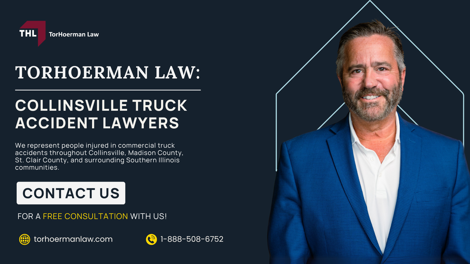 What To Do After A Truck Accident In Collinsville; Common Types and Causes of Truck Accidents; Common Truck Accident Injuries; How A Collinsville Truck Accident Lawyer Can Help; The Legal Process Of Collinsville Truck Accident Cases; Who Can Be Liable For A Truck Accident In Collinsville; Do You Qualify For A Truck Accident Claim; Evidence In A Collinsville Truck Accident Case; Damages In Truck Accident Cases; TorHoerman Law_ Collinsville Truck Accident Lawyers