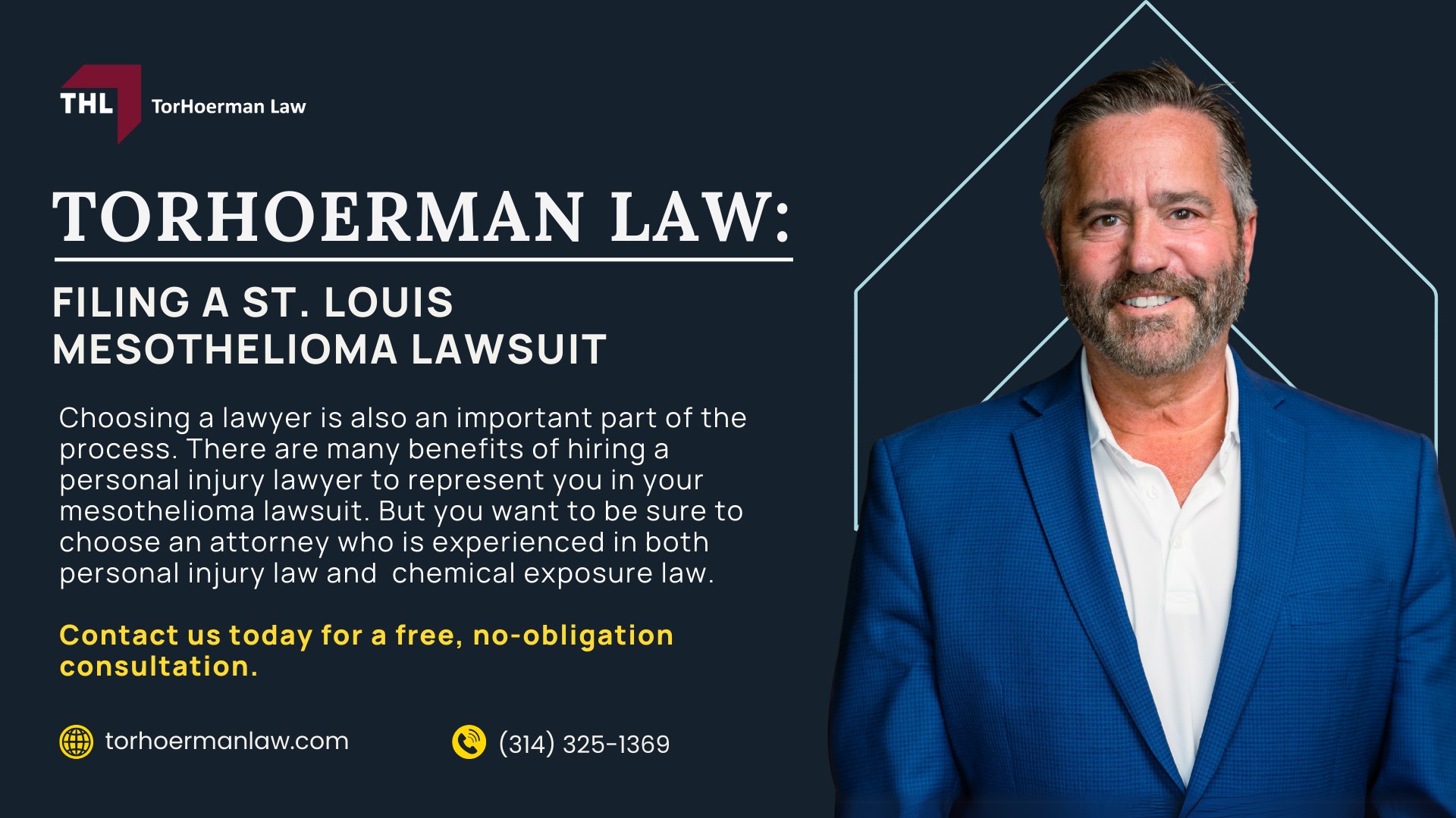 About Mesothelioma; Common Cause of Mesothelioma in St. Louis; Asbestos Exposure; What is Asbestos; Asbestos Exposure in St. Louis; How Does Asbestos Exposure Cause Mesothelioma; Symptoms of Mesothelioma; Car Accidents in St Louis By The Numbers; St. Louis Workplace Asbestos Exposure; Asbestos Superfund Sites in Missouri; Filing a St. Louis Mesothelioma Lawsuit; Hiring a St. Louis Workers Compensation Lawyer ; TorHoerman Law_ Filing a St. Louis Mesothelioma Lawsuit