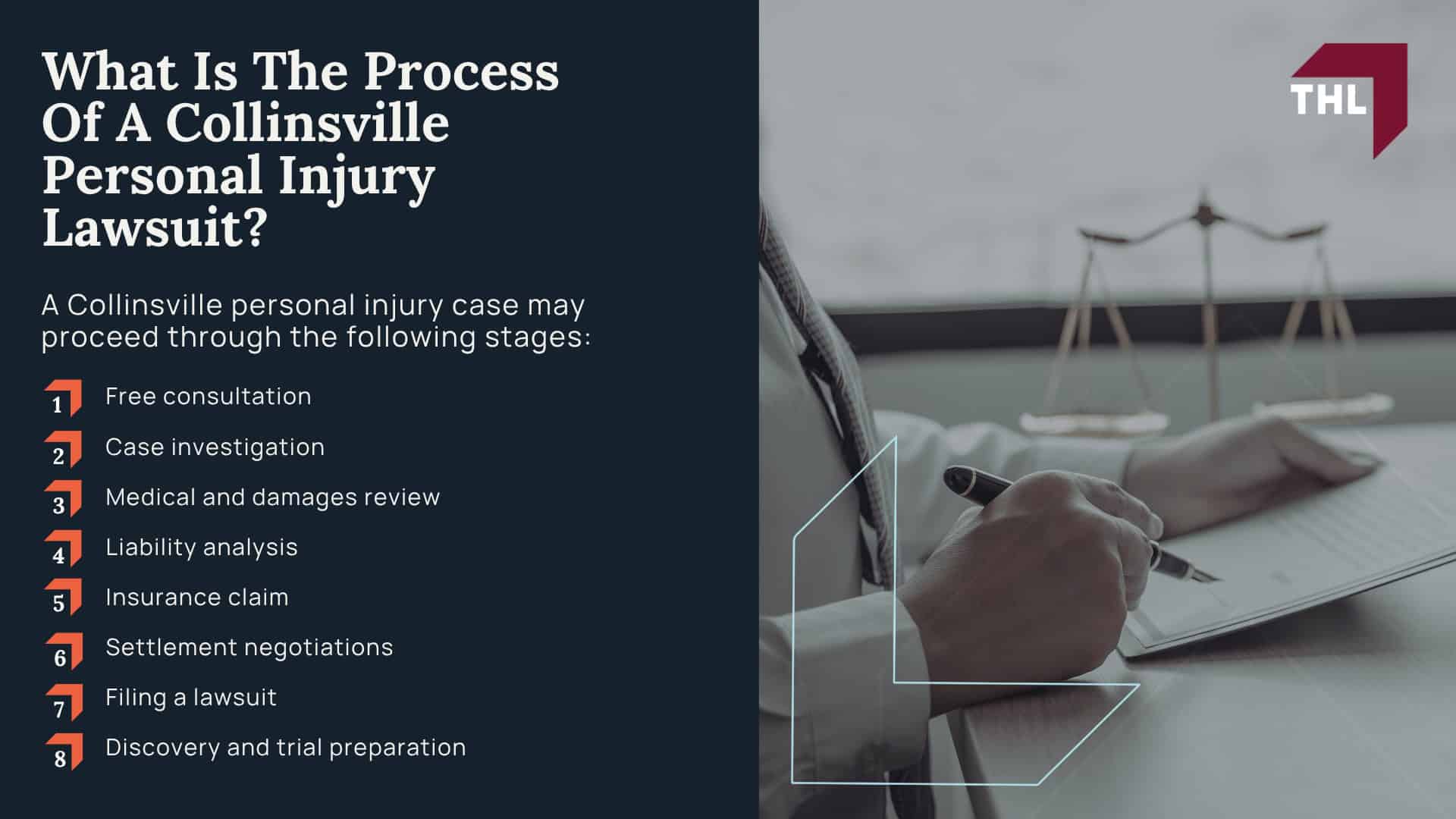 What Types Of Collinsville Personal Injury Claims Can TorHoerman Law Assist Me With; How Our Personal Injury Lawyers Can Assist You; How Much Does It Cost To Hire A Collinsville Personal Injury Lawyer From TorHoerman Law; Steps to Take After Suffering a Personal Injury in Collinsville, IL; What Is The Process Of A Collinsville Personal Injury Lawsuit