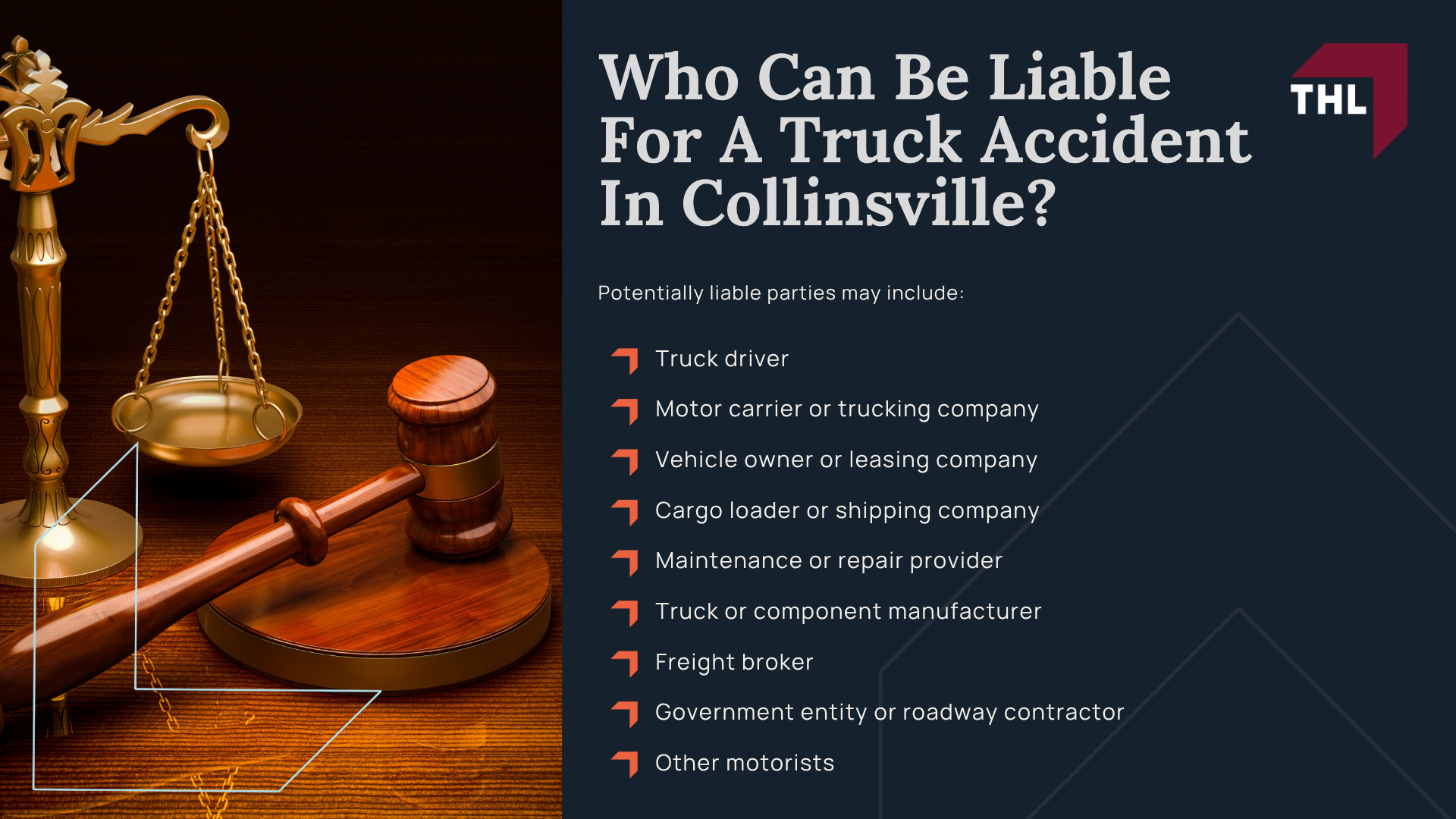 What To Do After A Truck Accident In Collinsville; Common Types and Causes of Truck Accidents; Common Truck Accident Injuries; How A Collinsville Truck Accident Lawyer Can Help; The Legal Process Of Collinsville Truck Accident Cases; Who Can Be Liable For A Truck Accident In Collinsville