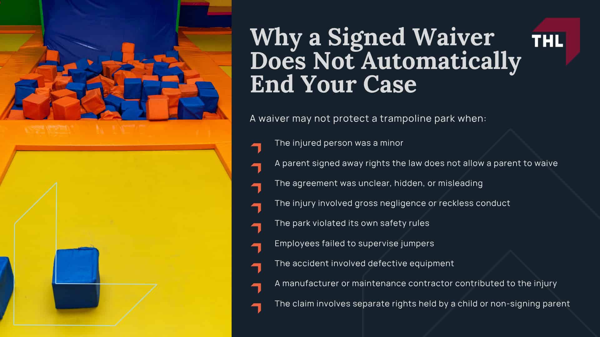 Trampoline Park Injury Lawsuits_ Was Your Child Injured; When a Trampoline Park Injury May Lead to a Lawsuit; Unsafe Equipment or Poor Maintenance; Lack of Supervision or Overcrowding; Lack of Supervision or Overcrowding (2); Common Injuries Suffered at Trampoline Parks; Can You Sue After Signing a Waiver; Why a Signed Waiver Does Not Automatically End Your Case