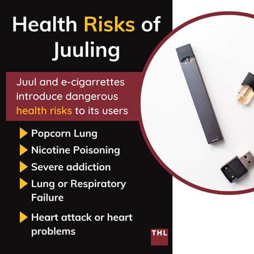 Juul; e-cigs; e-cigarrettes; vape; vaping; health risks in vaping; popcorn lung