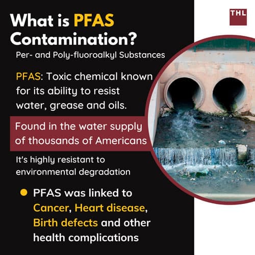 PFAS contamination; toxic chemical; health injury; Perfluoroalkyl; Polyfluoroalkyl; contaminated water supply;