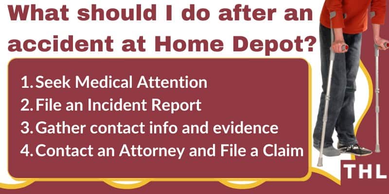 what to do after home depot accident?