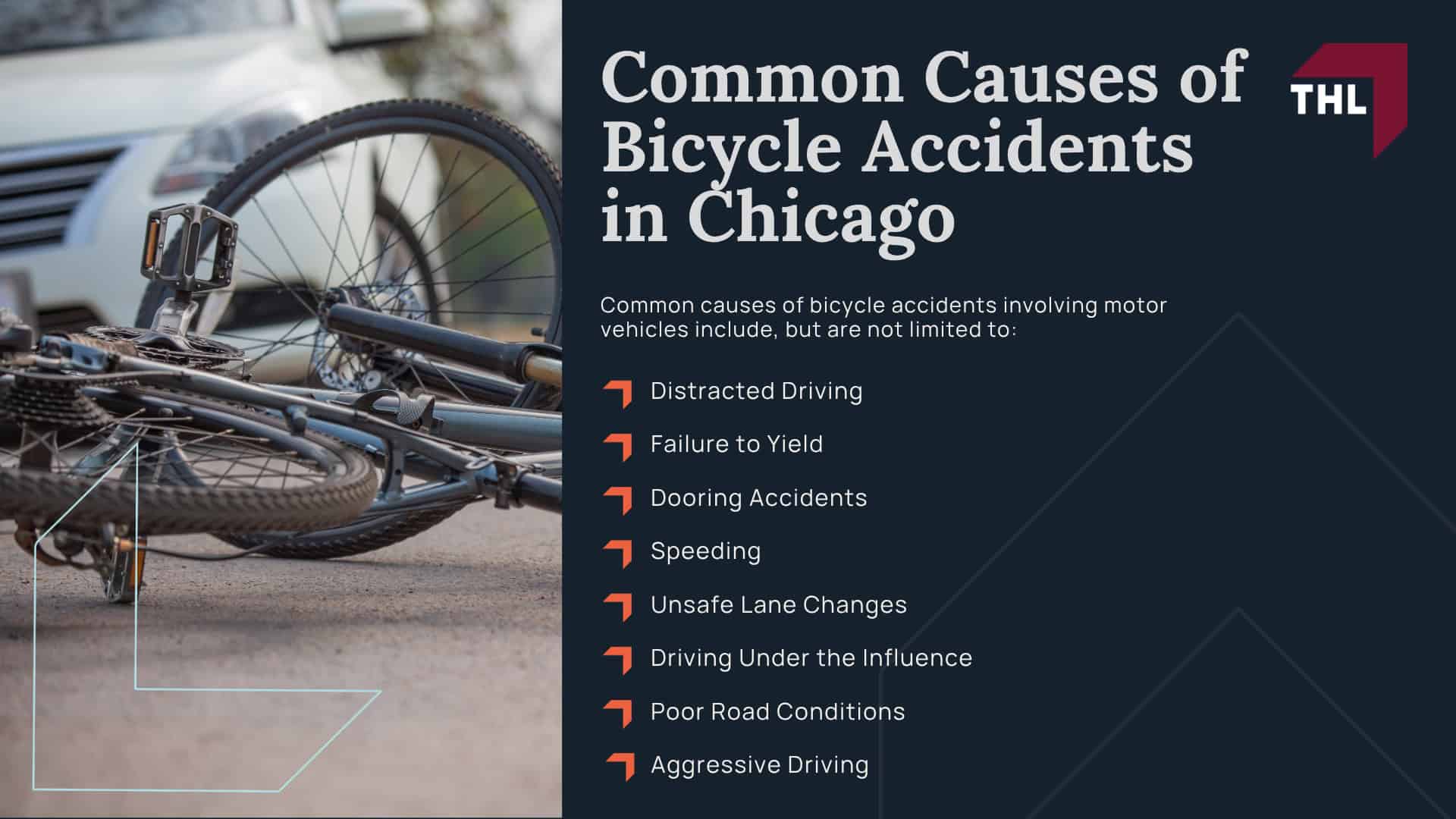 Meet Our Chicago Bicycle Accident Lawyers; What To Do After a Bicycle Accident in Chicago_ Steps to Take; Gathering Evidence for a Bicycle Accident Claim; Damages in Personal Injury Cases for Bike Accidents; The Legal Process for Bicycle Accident Cases in Chicago; Chicago Bicycle Laws Explained; Common Bicycle Accident Injuries; Common Causes of Bicycle Accidents in Chicago