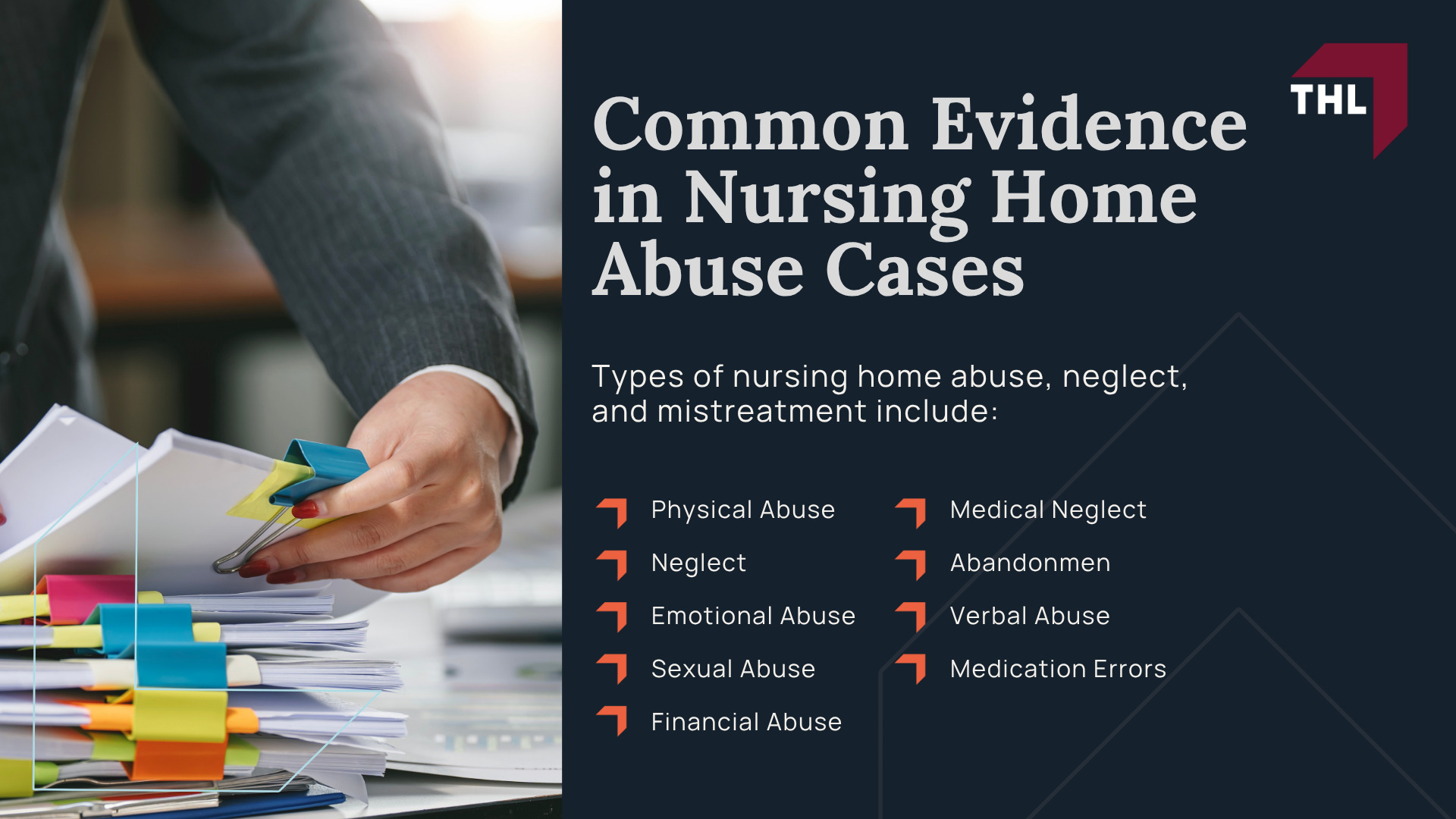 Meet Our Chicago Nursing Home Abuse Lawyers; Our Founder and Experienced Nursing Home Abuse Lawyer_ Tor Hoerman; How Much Does it Cost to Hire a Nursing Home Abuse Attorney from THL; What To Do If You Suspect Abuse or Neglect in Illinois Nursing Homes; How to Report Nursing Home Abuse in Chicago and Illinois; Common Evidence in Nursing Home Abuse Cases