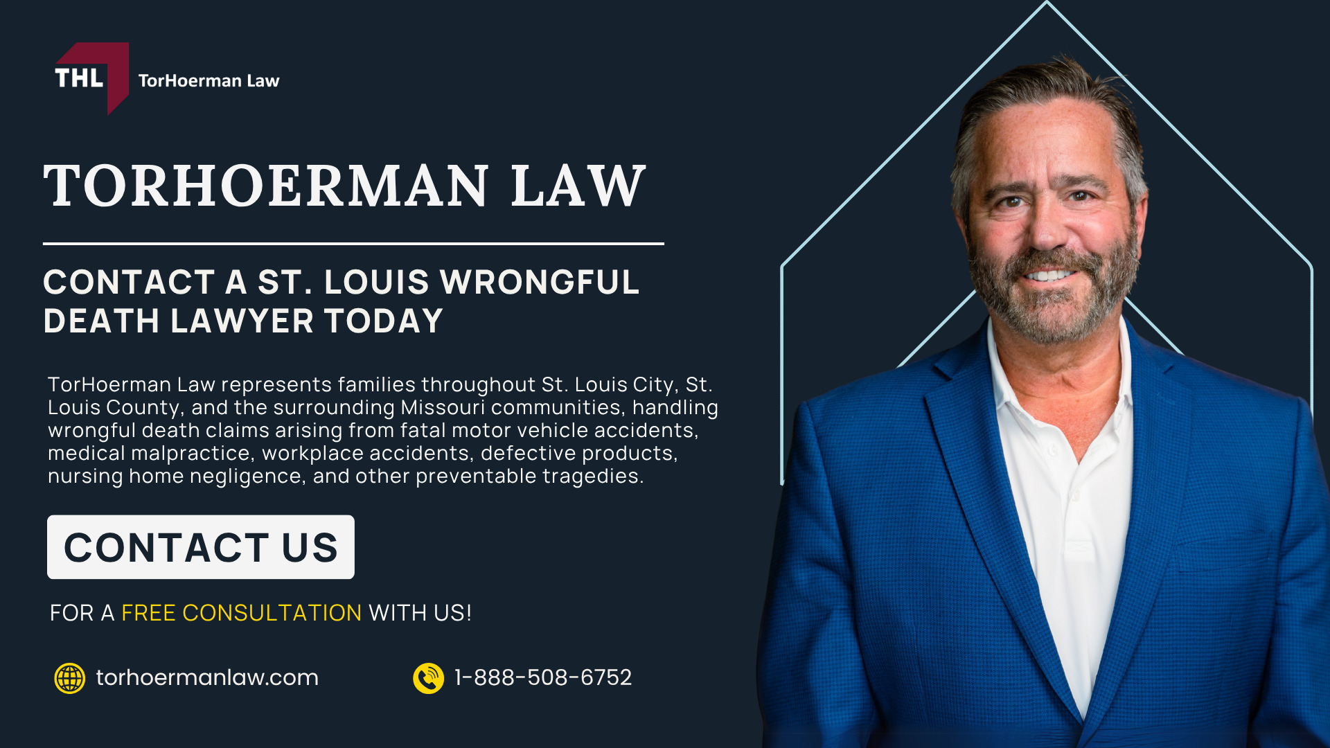 Wrongful Death Claims Compensate Surviving Families; Wrongful Death Claims vs. Survival Actions; Why Choose TorHoerman Law for a Wrongful Death Case; Our St. Louis Wrongful Death Attorneys Get Results; Investigating a Wrongful Death Claim_ Steps and Timeline; Common Fatal Accidents That Lead to Wrongful Death Claims in St. Louis; Who Can File a Wrongful Death Lawsuit in Missouri; How Long Do You Have to File a Wrongful Death Lawsuit in Missouri; Missouri Wrongful Death Laws That May Affect Your Case; Contact a St. Louis Wrongful Death Lawyer Today