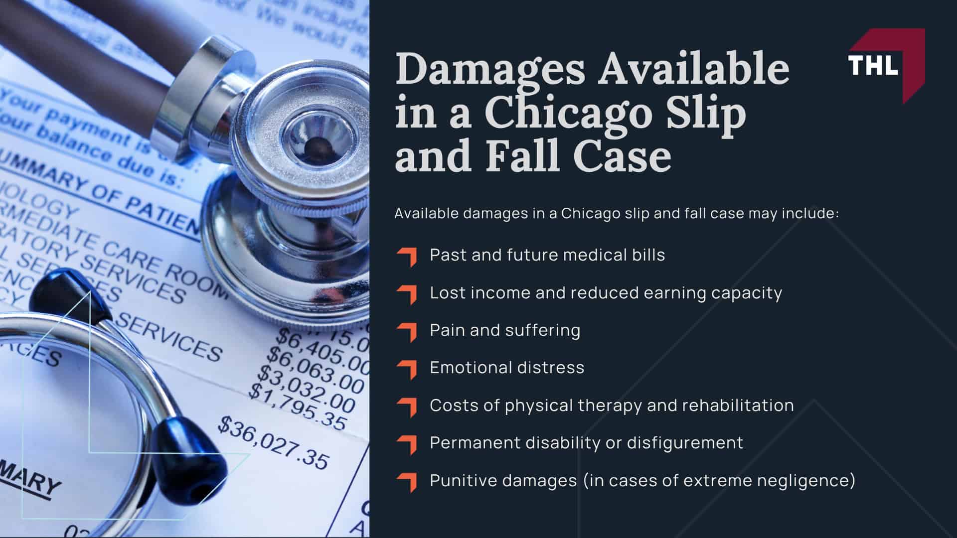 Meet Our Team of Chicago Slip and Fall Accident Lawyers; What Is A Slip and Fall Accident; Common Types of Slip and Fall Accidents; Meet Our Team of Chicago Slip and Fall Accident Lawyers; What Is A Slip and Fall Accident; Common Types of Slip and Fall Accidents; Common Slip and Fall Injury Types; Steps to Take After a Slip and Fall Accident in Chicago; Gathering Evidence for a Slip and Fall Claim; The Responsibilities of Chicago Property Owners and Premises Liability Claims Explained; Damages Available in a Chicago Slip and Fall Case