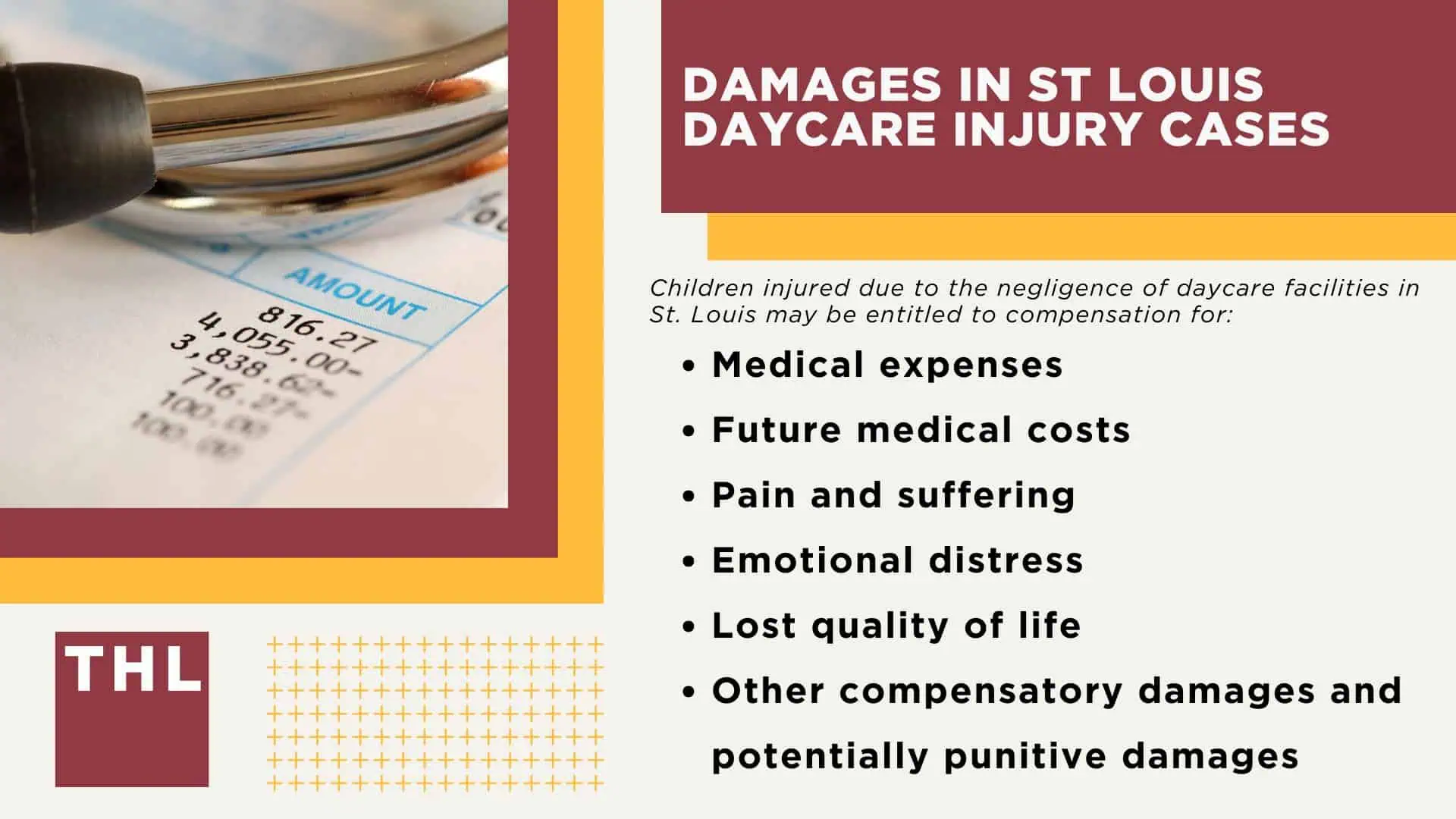 Damages in St Louis Daycare Injury cases; St Louis Daycare Injury Claim