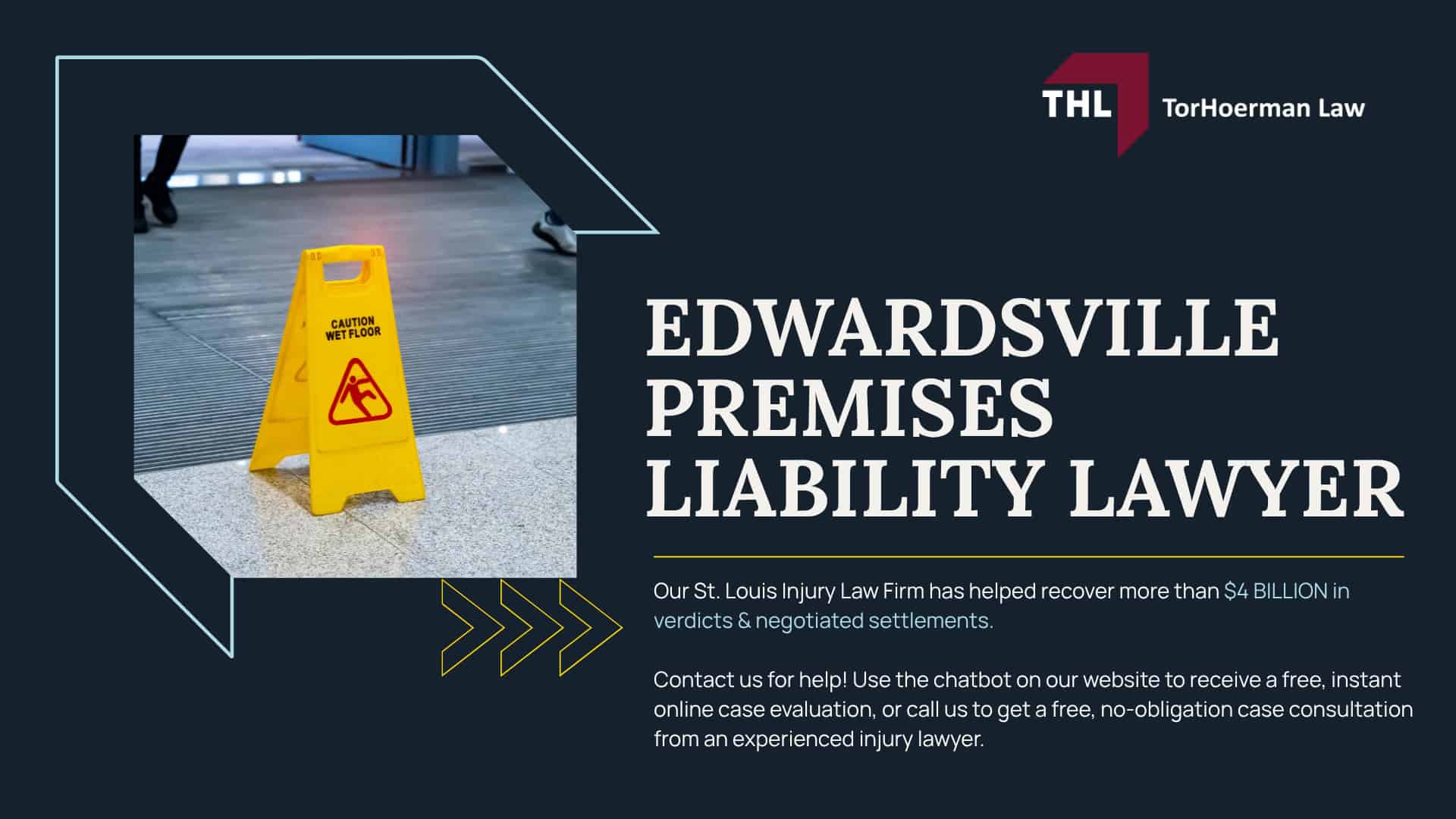 Edwardsville Premises Liability Lawyer; Why Hire an Edwardsville Premises Liability Lawyer; Do You Have a Premises Liability Case?; Who Can Be Held Liable in a Premises Liability Claim; What Is Premises Liability; Common Types of Premises Liability Cases; Common Types of Premises Liability Cases; Common Injuries in Premises Liability Accidents; Dangerous Property Conditions That Can Lead to a Claim; What To Do After a Premises Liability Accident in Edwardsville; Gathering Evidence for Your Premises Liability Claim; Proving Negligence in a Premises Liability Case; Illinois Laws That Can Affect Your Legal Claim; Do You Qualify for an Edwardsville Premises Liability Lawsuit; Damages in Premises Liability Lawsuits; TorHoerman Law_ Edwardsville Premises Liability Lawyers