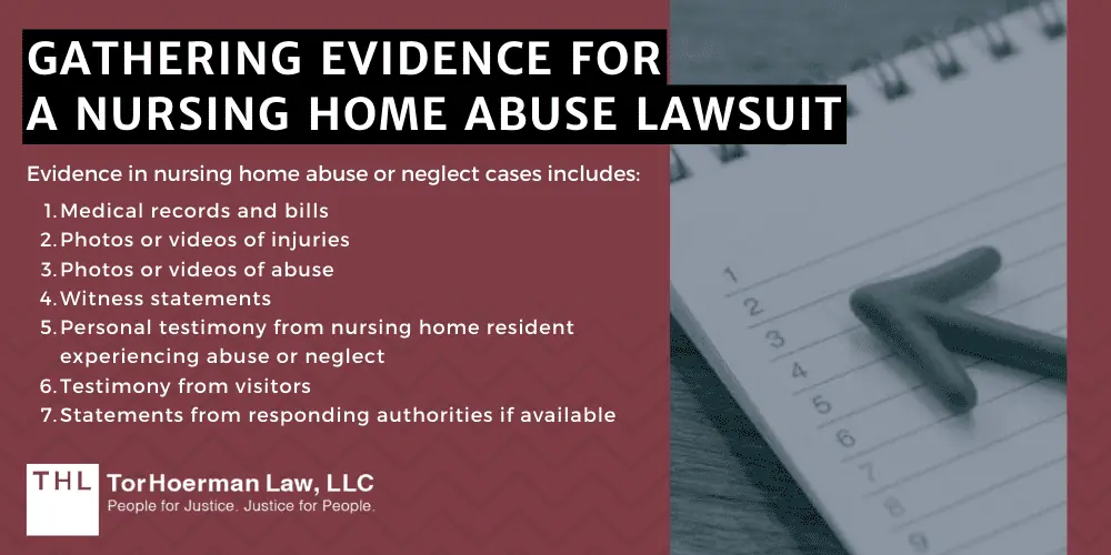evidence for senior care facility abuse lawsuit