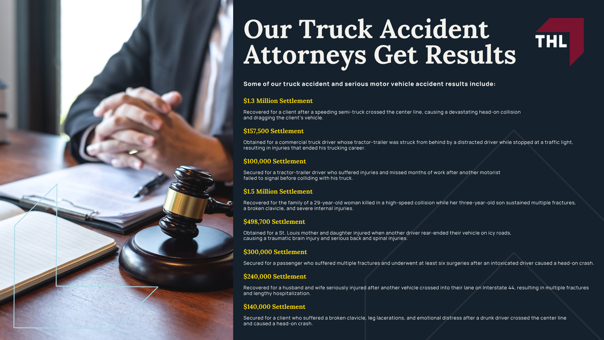 Our Truck Accident Attorneys Get Results