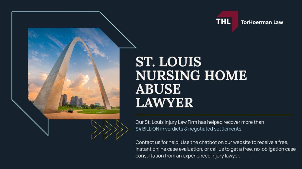 Meet Our Nursing Home Abuse Attorneys; Our Founder Tor Hoerman; Nursing Home Abuse and Neglect Explained ; Types of Nursing Home Abuse; Types of Nursing Home Neglect; How Common is Nursing Home Neglect and Abuse; Warning Signs of Nursing Home Abuse or Neglect; The Process for Nursing Home Abuse Lawsuits in St. Louis; Do You Qualify for a Nursing Home Abuse Lawsuit; Evidence in Nursing Home Abuse Lawsuits; Assessing Damages in Nursing Home Abuse Cases; Instances of St Louis Nursing Home Abuse; St Louis Nursing Home Regulations & Inspections; TorHoerman Law_ Your St. Louis Nursing Home Abuse Lawyer; St. Louis Nursing Home Abuse Lawyer - FEATURED IMAGE - TorHoerman Law