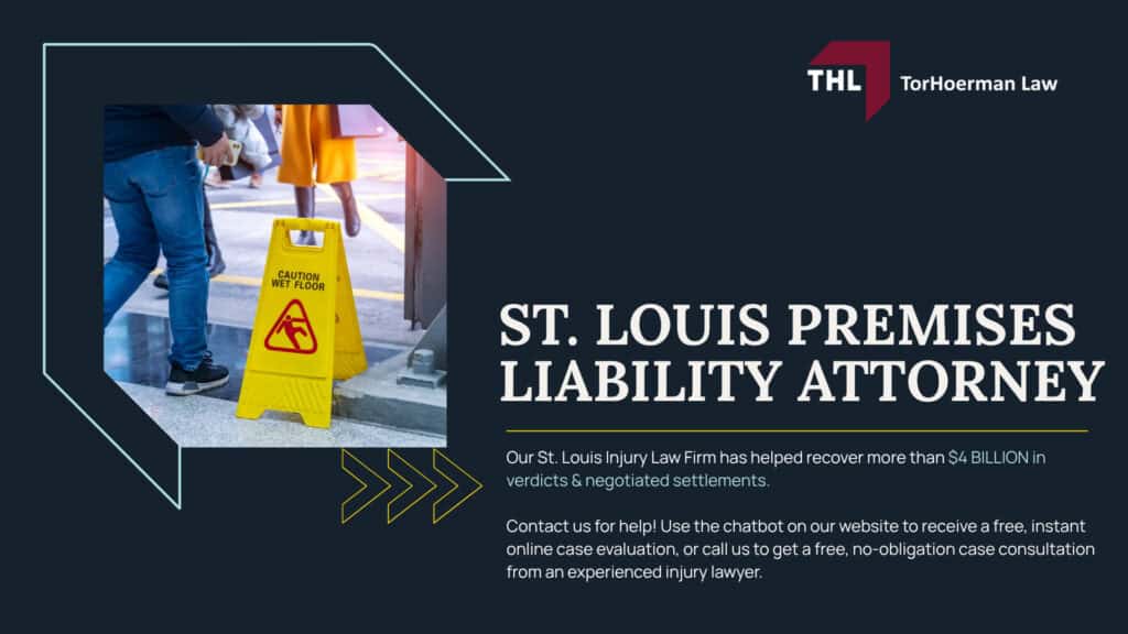 St. Louis Premises Liability Attorney; Why Hire a St Louis Premises Liability Lawyer; Do You Have a Premises Liability Case; What Is Premises Liability Law in Missouri; Why Hire a St Louis Premises Liability Lawyer; Do You Have a Premises Liability Case; What Is Premises Liability Law in Missouri; Who Can Be Held Liable in a St Louis Premises Liability Claim (2); Do You Qualify for a St Louis Premises Liability Lawsuit?; Evidence in Premises Liability Cases; Damages in Premises Liability Lawsuits; Missouri Laws That Can Affect Your Claim; What To Do After an Injury on Someone Else’s Property; TorHoerman Law_ Lawyers for Premises Liability in St Louis