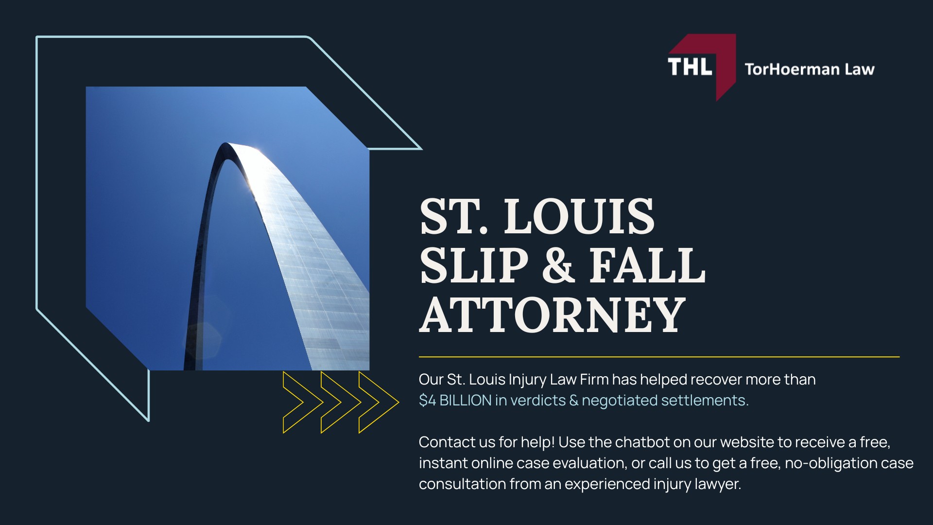 Common Types of Slip and Fall Accidents; Common Types of Slip and Fall Accidents; Common Types of Slip and Fall Accident Injuries; Steps to Take After a Slip and Fall Accident in St Louis; Gathering Evidence for a Slip and Fall Claim; The Responsibilities of St Louis Property Owners and Premises Liability Claims Explained; The Legal Process for a Slip and Fall Lawsuit in Missouri; Do You Qualify for a Slip and Fall Lawsuit; TorHoerman Law_ Experienced St Louis Slip and Fall Lawyer; Our Slip and Fall Lawyers Proudly Serve the Following Areas in St Louis; St. Louis Slip and Fall Attorney - FEATURED IMAGE - TorHoerman Law