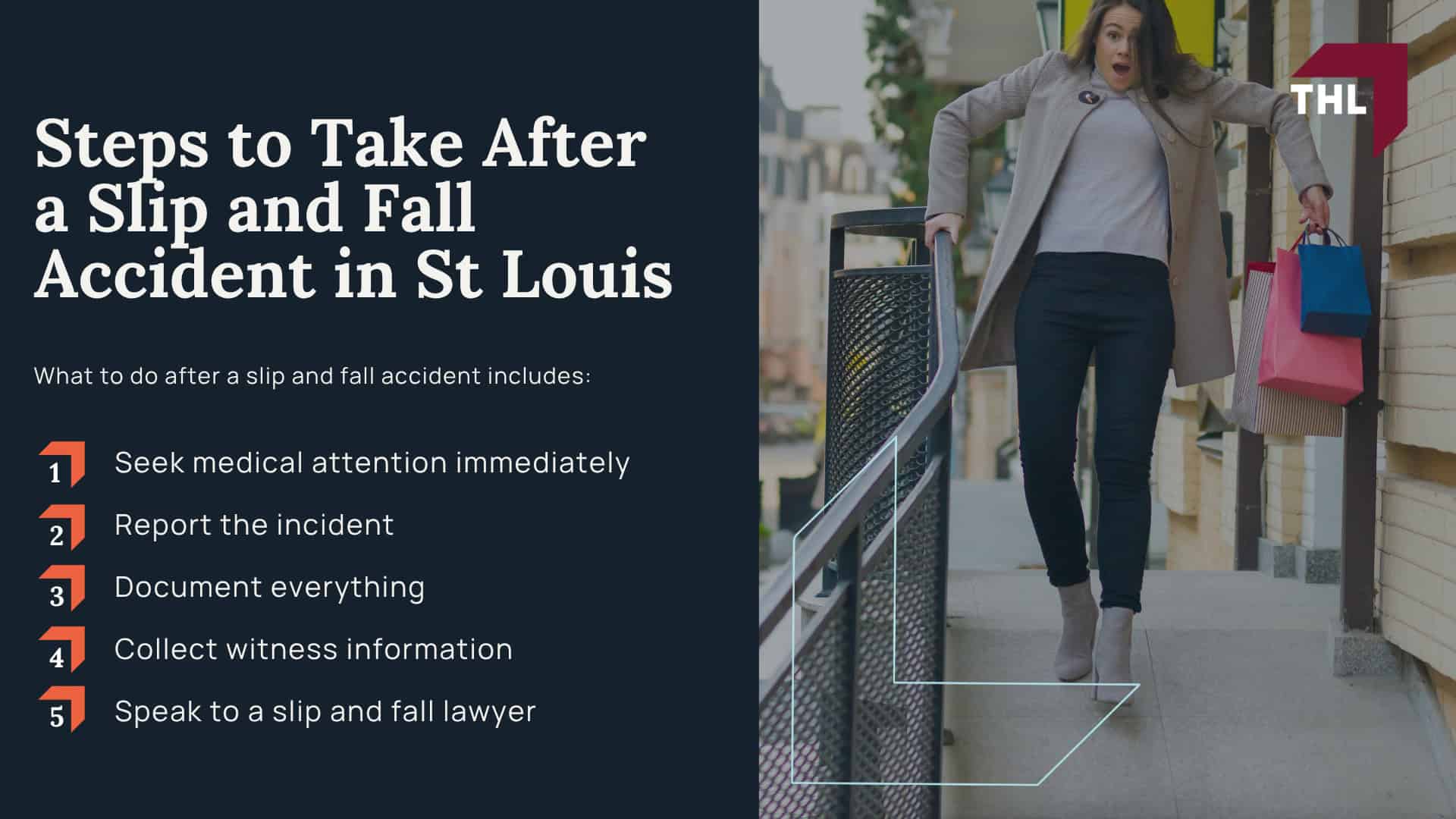 Meet Our Team of St Louis Slip and Fall Accident Lawyers; What Is A Slip and Fall Accident; Common Types of Slip and Fall Accidents; Common Slip and Fall Injury Types; Steps to Take After a Slip and Fall Accident in St Louis