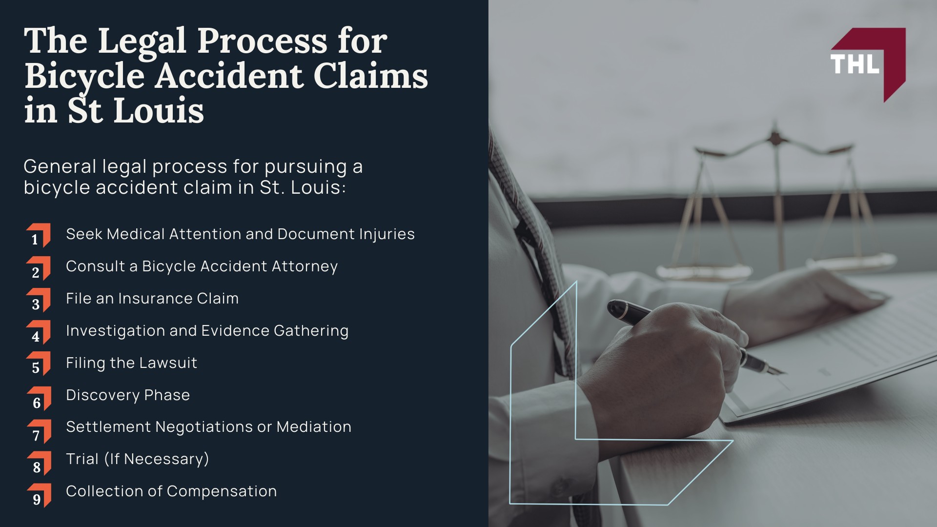 Meet Our St Louis Bicycle Accident Lawyers; Our Founder Tor Hoerman; What to Do After a Bike Accident Involving a Car in St. Louis; What Laws are Relevant to St Louis Bicycle Accidents; Common Causes of Bicycle Injuries; Common Bicycle Accident Injuries; The Legal Process for Bicycle Accident Claims in St Louis