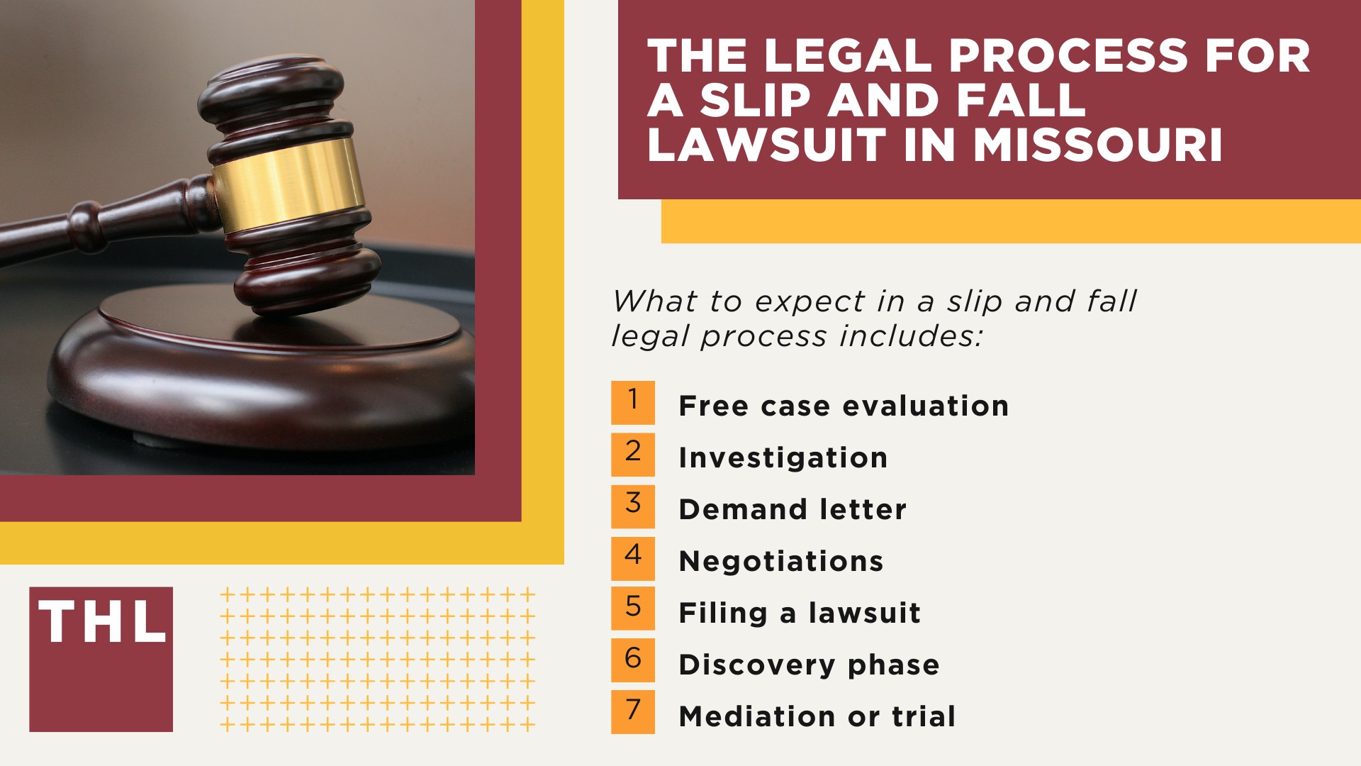 Meet Our Team of St Louis Slip and Fall Accident Lawyers; What Is A Slip and Fall Accident; Common Types of Slip and Fall Accidents; Common Types of Slip and Fall Accident Injuries; Steps to Take After a Slip and Fall Accident in St Louis; Gathering Evidence for a Slip and Fall Claim; The Responsibilities of St Louis Property Owners and Premises Liability Claims Explained; Damages Available in a St Louis Slip and Fall Case; The Legal Process for a Slip and Fall Lawsuit in Missouri