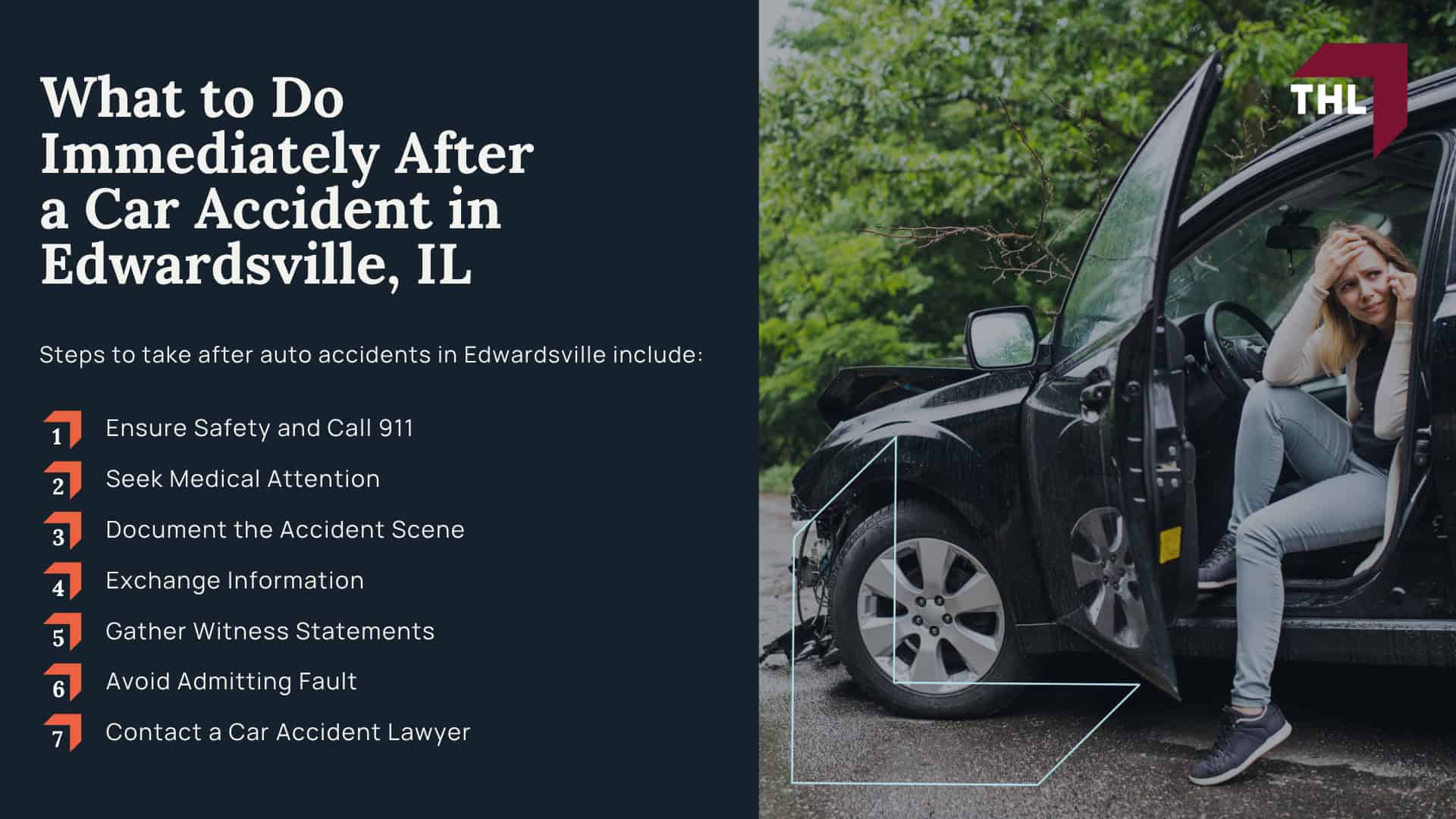 Meet Our Edwardsville Car Accident Lawyers & Personal Injury Legal Team; Our Experienced Support Staff; Our Founder and Experienced Car Accident Attorney Tor Hoerman; How Can Our Edwardsville Car Accident Lawyers Help You (2); THL Provides a Hands-Off Approach to Your Car Accident Case; How Much Does it Cost to Hire a St Louis Car Accident Attorney from TorHoerman Law; How Much Does it Cost to Hire the Personal Injury Lawyers at TorHoerman Law; Car Accident Trends in Edwardsville and Madison County; What to Do Immediately After a Car Accident in Edwardsville, IL