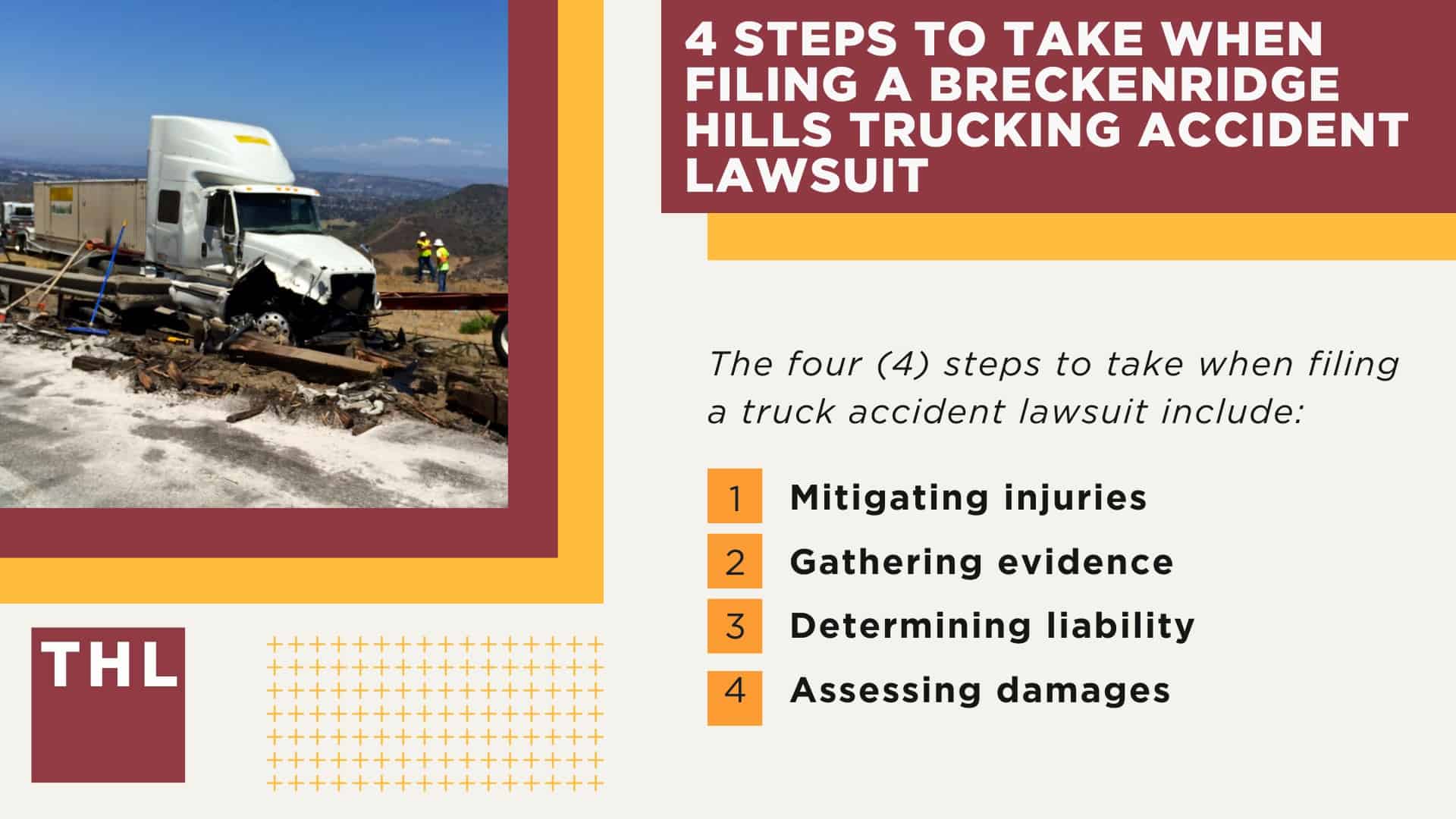 The #1 Breckenridge Truck Accident Lawyer, 6 Questions to Ask When Hiring a Breckenridge Hills Truck Accident Lawyer; Commercial Truck Accidents in Breckenridge Hills, Missouri (MO); Truck Accident Facts & Statistics; Breckenridge Hills Commercial Trucking Rules & Safety Regulations for Truck Drivers; The 8 Most Common Causes of Truck Accidents in Breckenridge Hills (MO); 4 Steps to Take When Filing aN Arnold Trucking Accident Lawsuit
