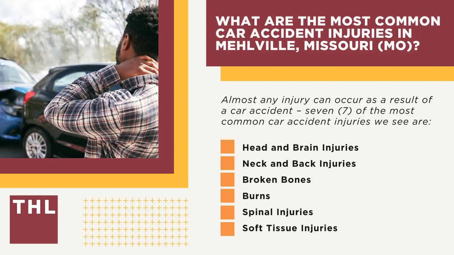 The #1 Mehlville Car Accident Lawyer; Involved in a Car Accident in Mehlville, MO; What to Do After a Car Accident in Mehlville; What Are the Most Common Causes of Car Accidents in Mehlville, MO; What Are the Most Common Car Accident Injuries in Mehlville, Missouri (MO)