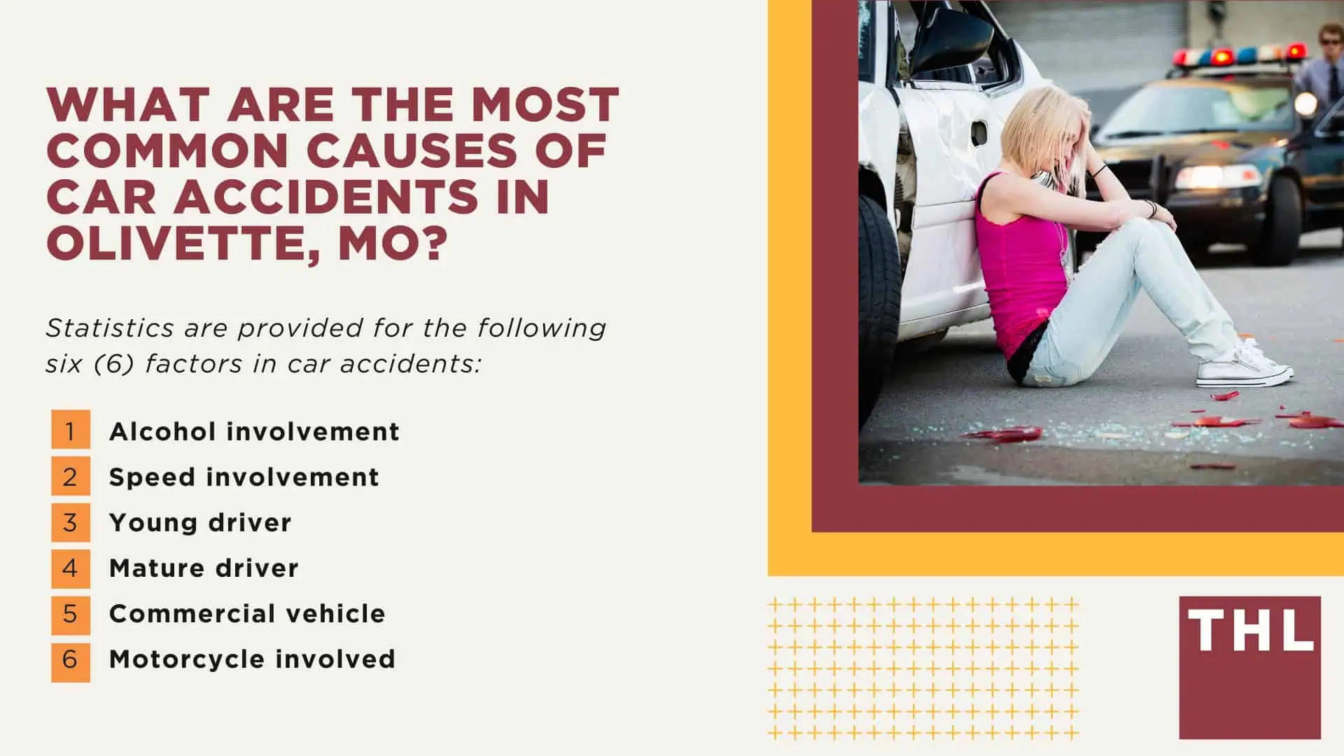 The #1 Olivette Car Accident Lawyer; Involved in a Car Accident in Olivette, MO; Olivette Car Accident Statistics; What to Do After a Car Accident in Olivette; What Are the Most Common Causes of Car Accidents in Olivette, MO