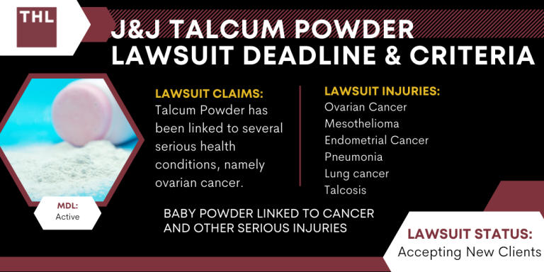 J&J Talcum Powder Lawsuit Deadline & Criteria; Talcum Powder Lawsuit Deadline; Talcum Powder Lawsuit Criteria; Talcum Powder Lawsuits