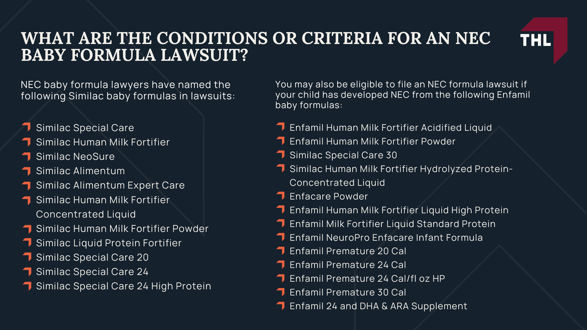 What Are the Conditions or Criteria for an NEC Baby Formula Lawsuit?