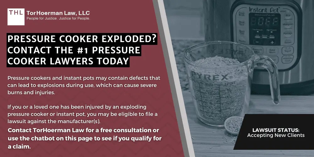 Pressure Cooker Exploded; Pressure Cooker Lawyer; Pressure Cooker Lawsuit; Instapot Lawsuit; Instant Pot Lawsuit; Pressure Cooker Explosion; Instant Pot Explosion