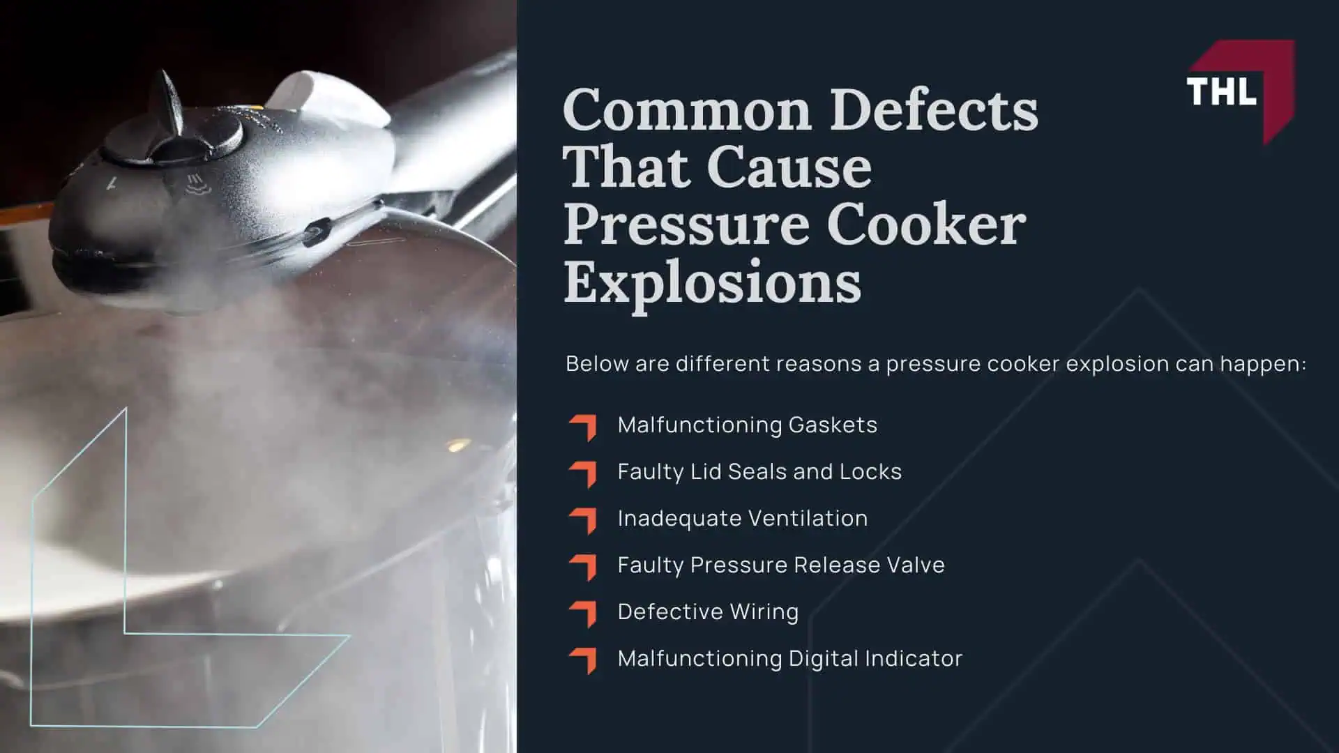 Pressure Cooker Accidents Can a Pressure Cooker Explode - Pressure Cookers How Do They Work - torhoerman law; Pressure Cooker Accidents Can a Pressure Cooker Explode - How and Why a Pressure Cooker Explosion Can Happen - torhoerman law; Pressure Cooker Accidents Can a Pressure Cooker Explode - Common Defects That Cause Pressure Cooker Explosions - torhoerman law