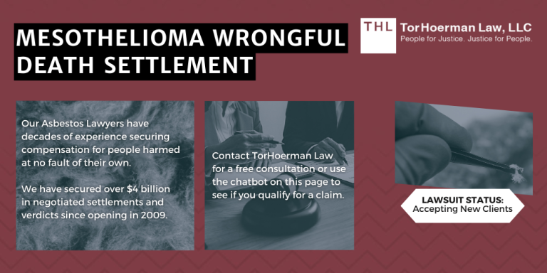 Notable Mesothelioma Wrongful Death Settlements After Death of Loved One; Mesothelioma Wrongful Death; Mesothelioma Settlements After Death; Mesothelioma Lawsuit; Wrongful Death Lawsuits; Asbestos Lawsuit; Mesothelioma Lawyers; Asbestos Lawyers; Filing A Mesothelioma Wrongful Death Lawsuit_ Everything You Need To Know; Why You Need An Experienced Mesothelioma Attorney For Your Wrongful Death Lawsuit; Mesothelioma Lawsuit Settlements After The Death Of A Loved One: What Damages Can You Claim; Are Mesothelioma Settlements Taxable Income; The Process For Filing Wrongful Death Lawsuits; Mesothelioma Wrongful Death Settlement