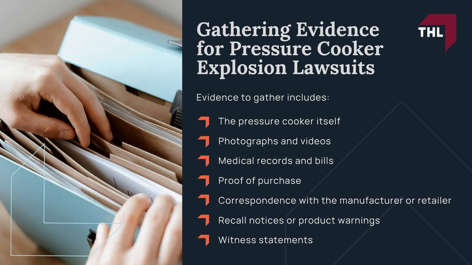 What Is the Pressure Cooker Explosion Lawsuit; Why Pressure Cookers Explode_ Common Defects and Safety Failures; Common Pressure Cooker Explosion Injuries - torhoerman law; Pressure Cooker Explosion Lawsuit - Do You Qualify for a Pressure Cooker Injury Lawsuit_ - torhoerman law; Pressure Cooker Explosion Lawsuit - Gathering Evidence for Pressure Cooker Explosion Lawsuits - torhoerman law; Pressure Cooker Explosion Lawsuit - Gathering Evidence for Pressure Cooker Explosion Lawsuits - torhoerman law