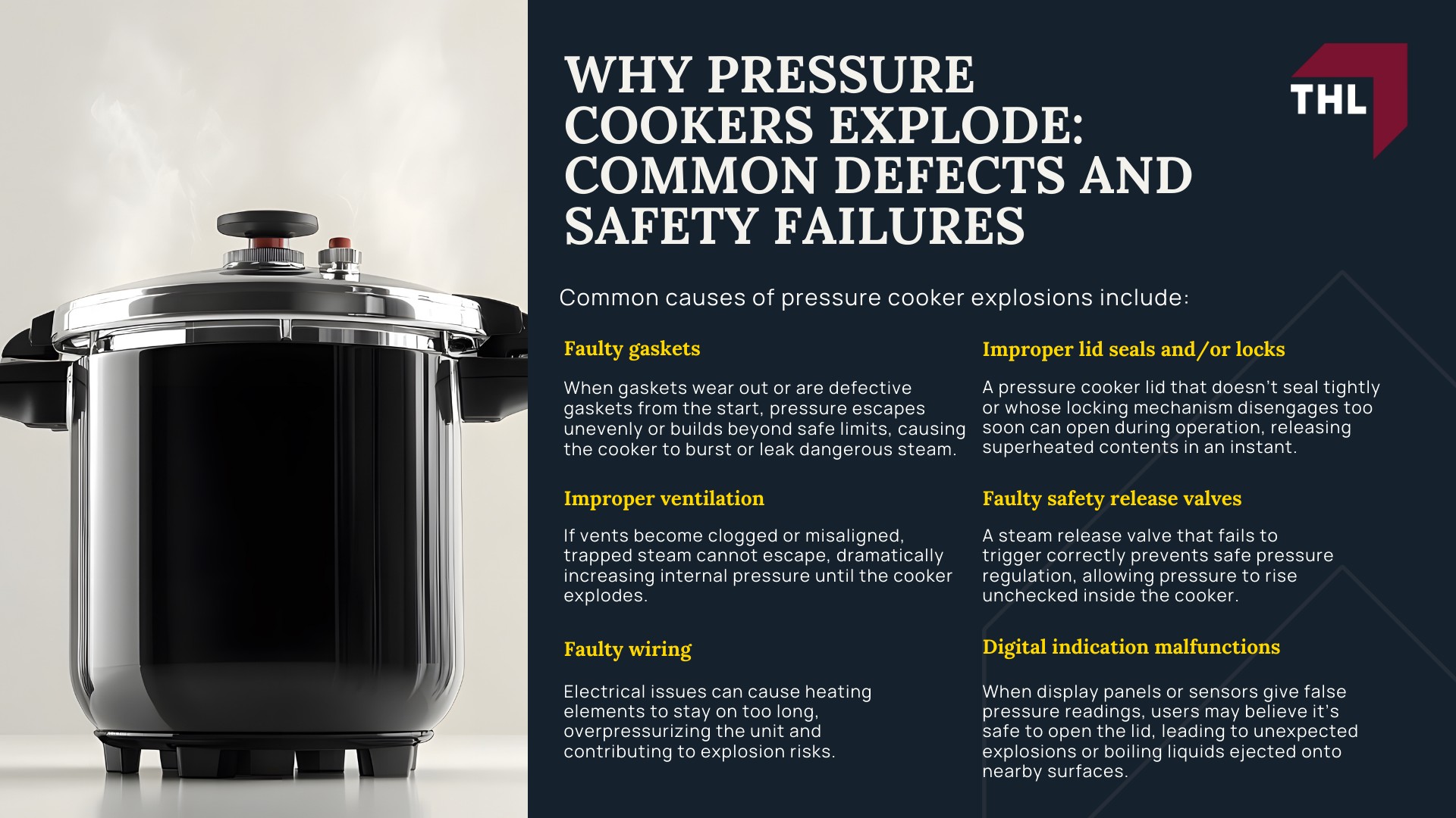 Pressure Cooker Explosion Lawsuit - Why Pressure Cookers Explode_ Common Defects and Safety Failures - torhoerman law