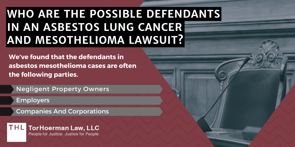 Who Are the Possible Defendants in an Asbestos Lung Cancer and Mesothelioma Lawsuit?