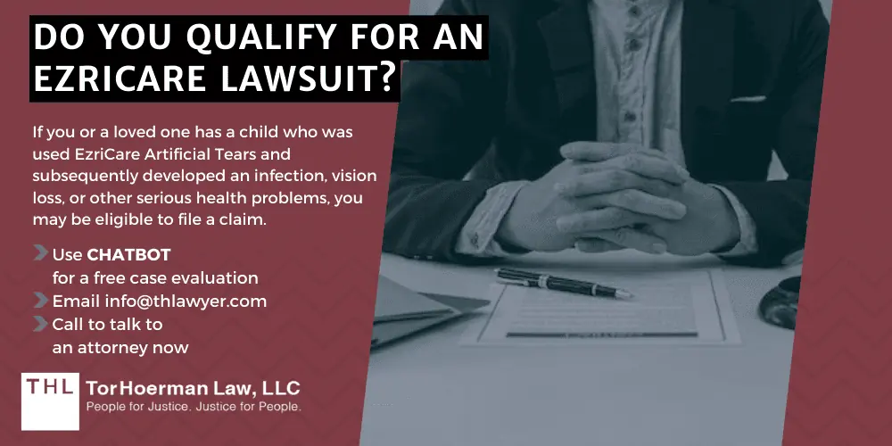 EzriCare Lawsuit; EzriCare and Delsam Pharma Lawsuit; EzriCare Artificial Tears Lawsuit; Artificial Tears Lawsuits; EzriCare And Delsam Pharma Artificial Tears Lawsuits Filed By Consumers; Injuries Related To Contaminated EzriCare Eye Drops And Delsam Pharma’s Artificial Tears; FDA Warns Consumers To Avoid EzriCare And Delsam Pharma's Artificial Tears; EZRICARE ARTIFICIAL TEARS EYE DROPS LINKED TO INFECTION, VISION LOSS, AND DEATH; About Pseudomonas Aeruginosa Infections; DO YOU QUALIFY FOR AN EZRICARE LAWSUIT