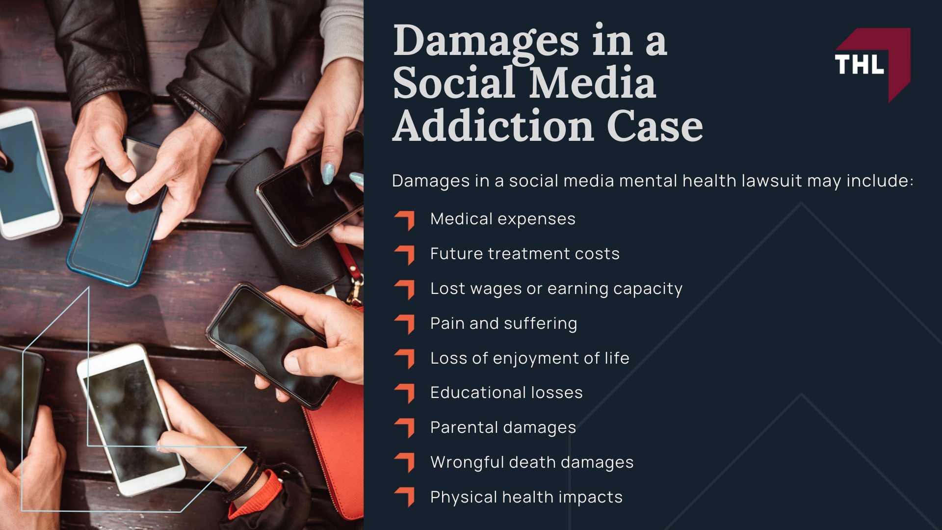 Social Media Mental Health Lawsuit - Overview of the Social Media Addiction Lawsuit - - torhoerman law; Social Media Mental Health Lawsuit - How Many Social Media Addiction Lawsuits Have Been Filed Current Status of the Social Media Harm MDL - torhoerman law; Who is Filing Social Media Mental Health Lawsuit Claims_ - torhoerman law; Social Media Mental Health Lawsuit - What Social Media Companies are Named in the Lawsuit_ - torhoerman law; Social Media Mental Health Lawsuit - Mental Health and Physical Harms Linked to Social Media Use - torhoerman law; Social Media Mental Health Lawsuit - Mental Health Issues Linked to Excessive Social Media Use - torhoerman law; Social Media Mental Health Lawsuit - Physical Harm Linked to Compulsive Social Media Use - torhoerman law; Social Media Mental Health Lawsuit - Do You Qualify for the Social Media Mental Health Lawsuit_ - torhoerman law; Social Media Mental Health Lawsuit - Gathering Evidence for a Social Media Mental Health Lawsuit - torhoerman law; Social Media Mental Health Lawsuit - Damages in a Social Media Addiction Case - torhoerman law